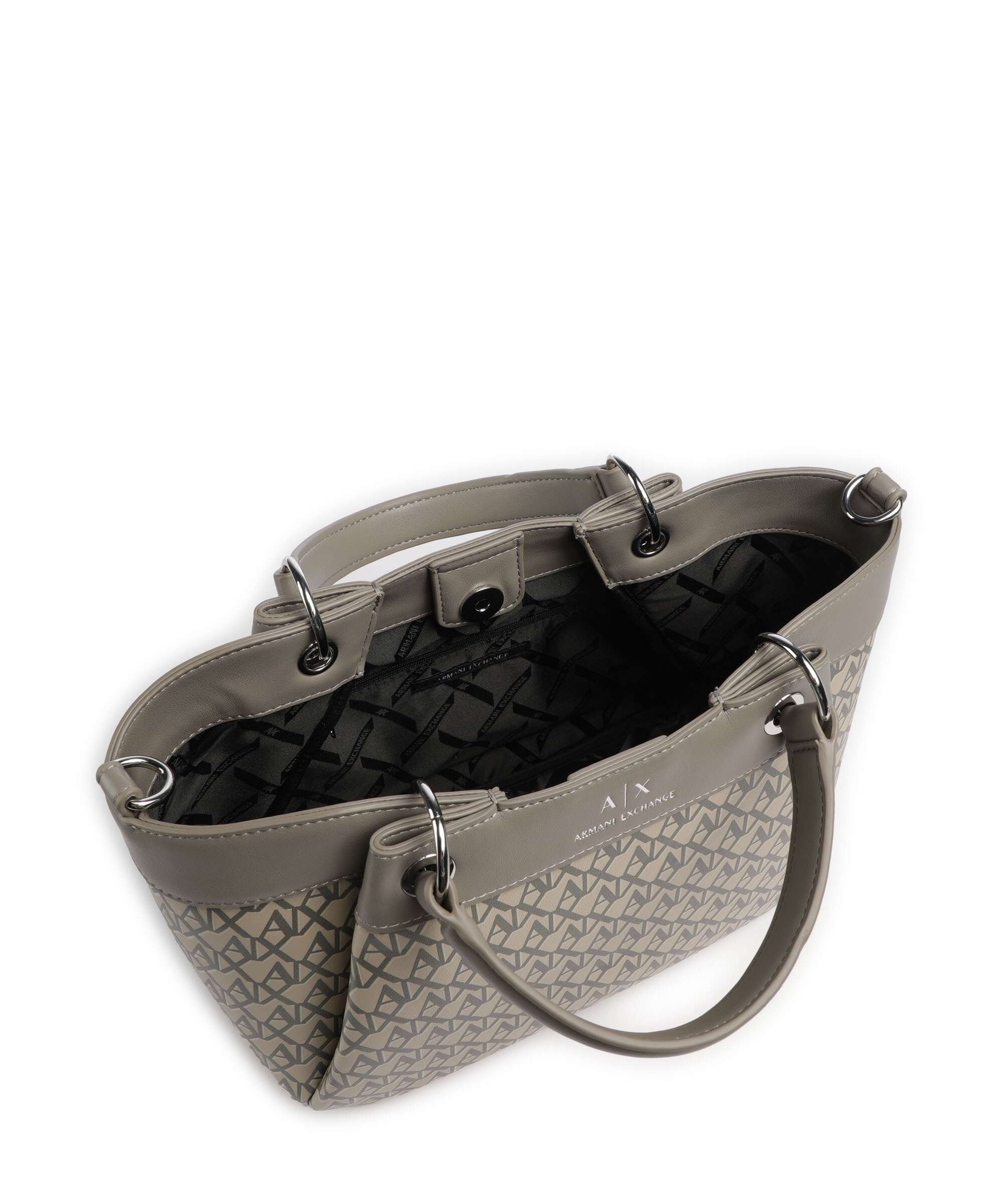 Armani Exchange Wave Monogram M Handbag sound sand/brown bass - Image 6