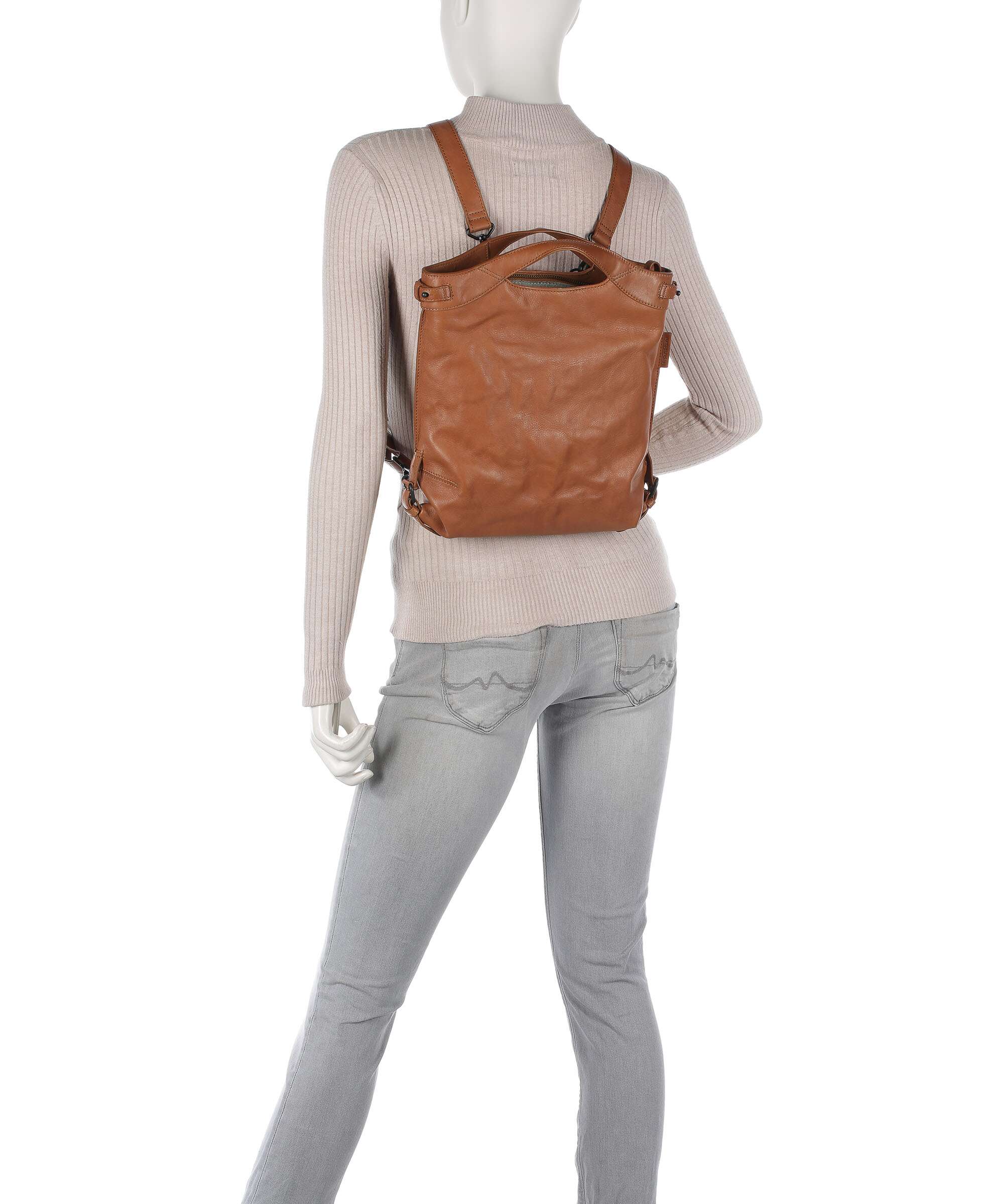 Aunts & Uncles Grandma's Luxury Club Mrs. Peach Crumble Backpack bag caramel - Image 3
