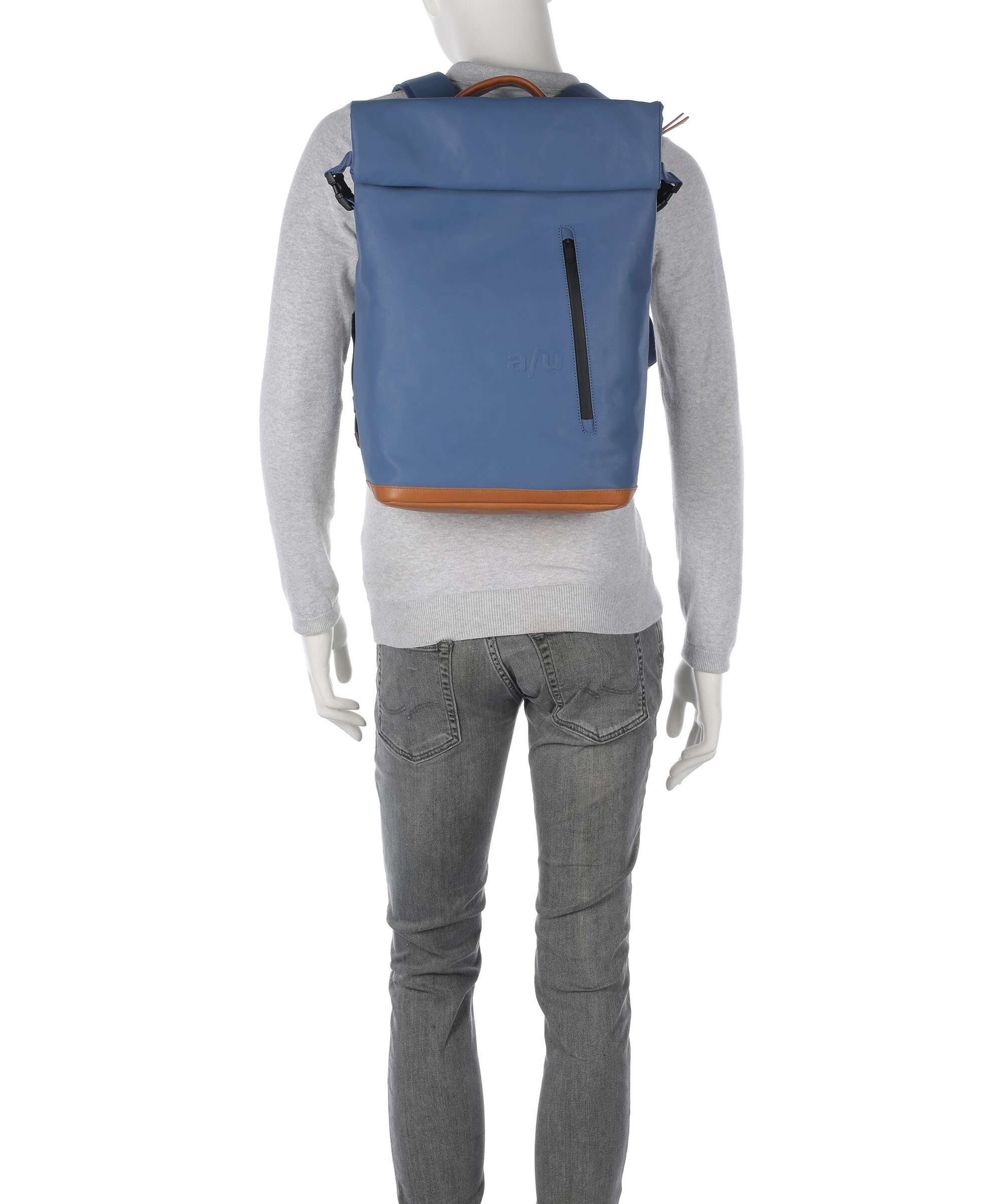 Aunts & Uncles Japan Fukui Rolltop backpack blue jeans - Image 4