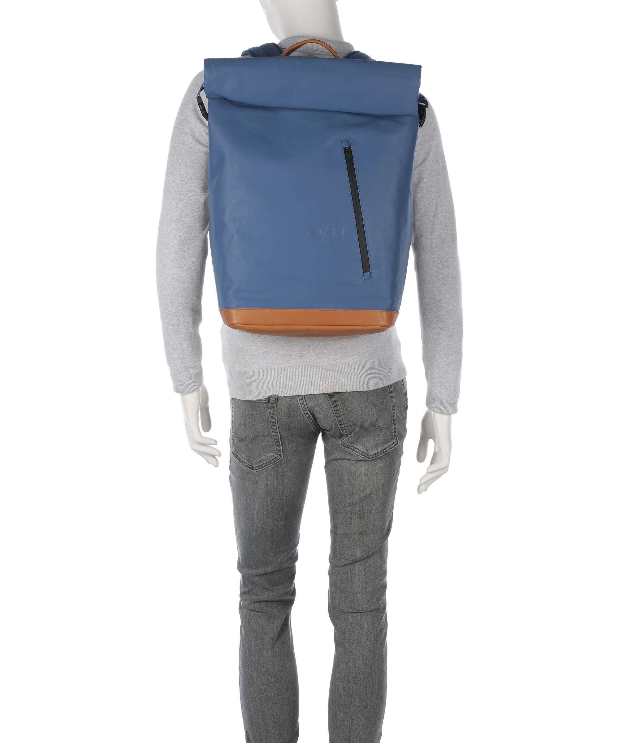 Aunts & Uncles Japan Matsuyama Rolltop backpack blue jeans - Image 3