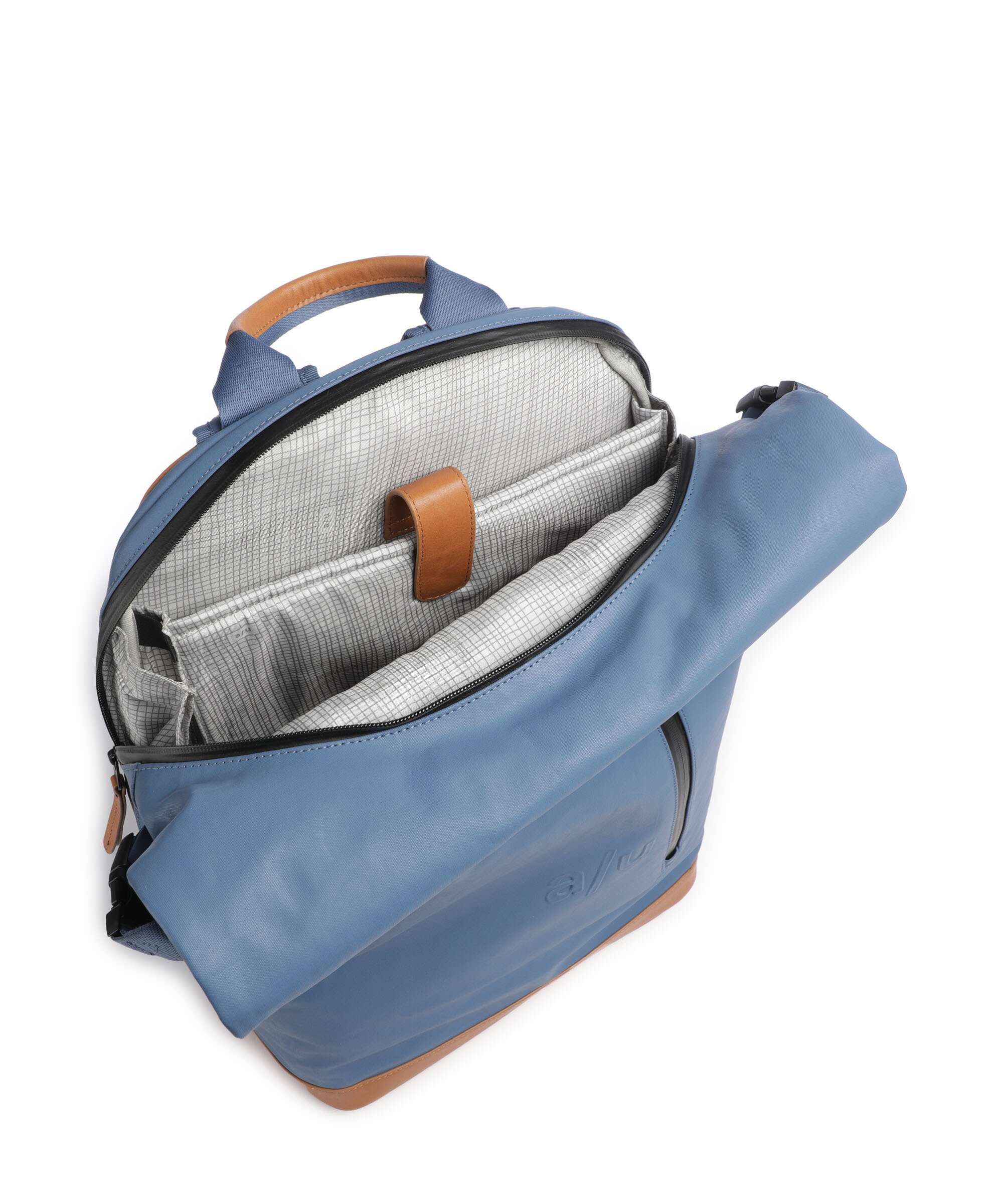 Aunts & Uncles Japan Matsuyama Rolltop backpack blue jeans - Image 6