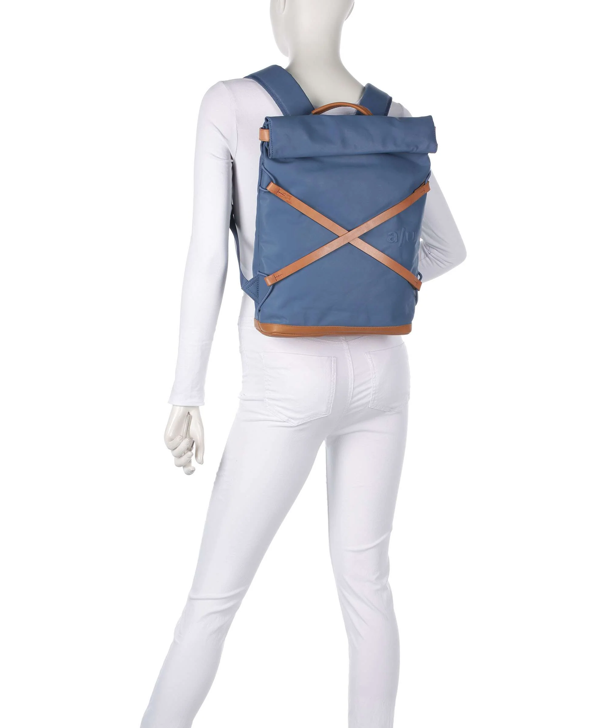 Aunts & Uncles Japan Yokohama Rolltop backpack blue jeans - Image 3