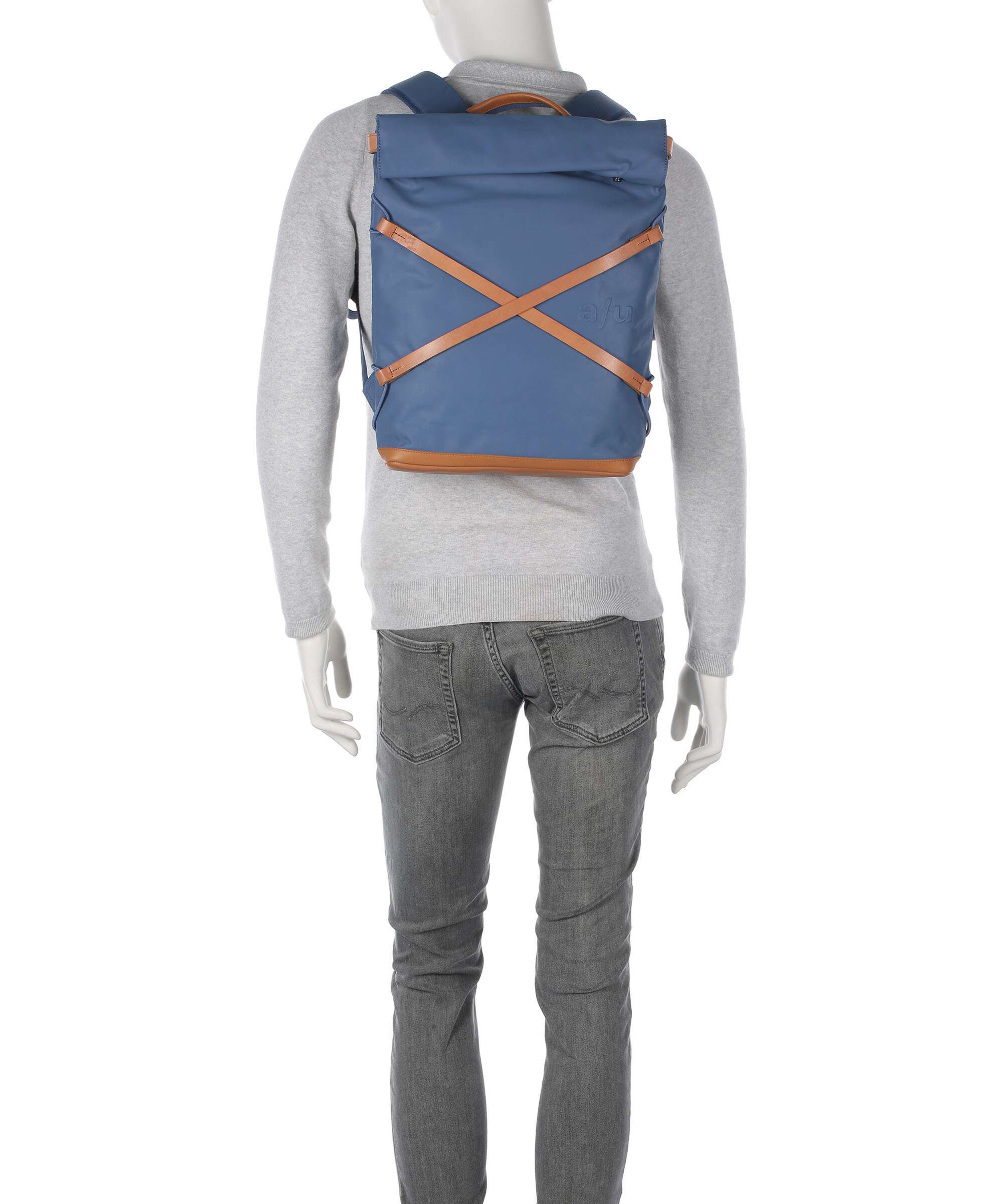 Aunts & Uncles Japan Yokohama Rolltop backpack blue jeans - Image 4