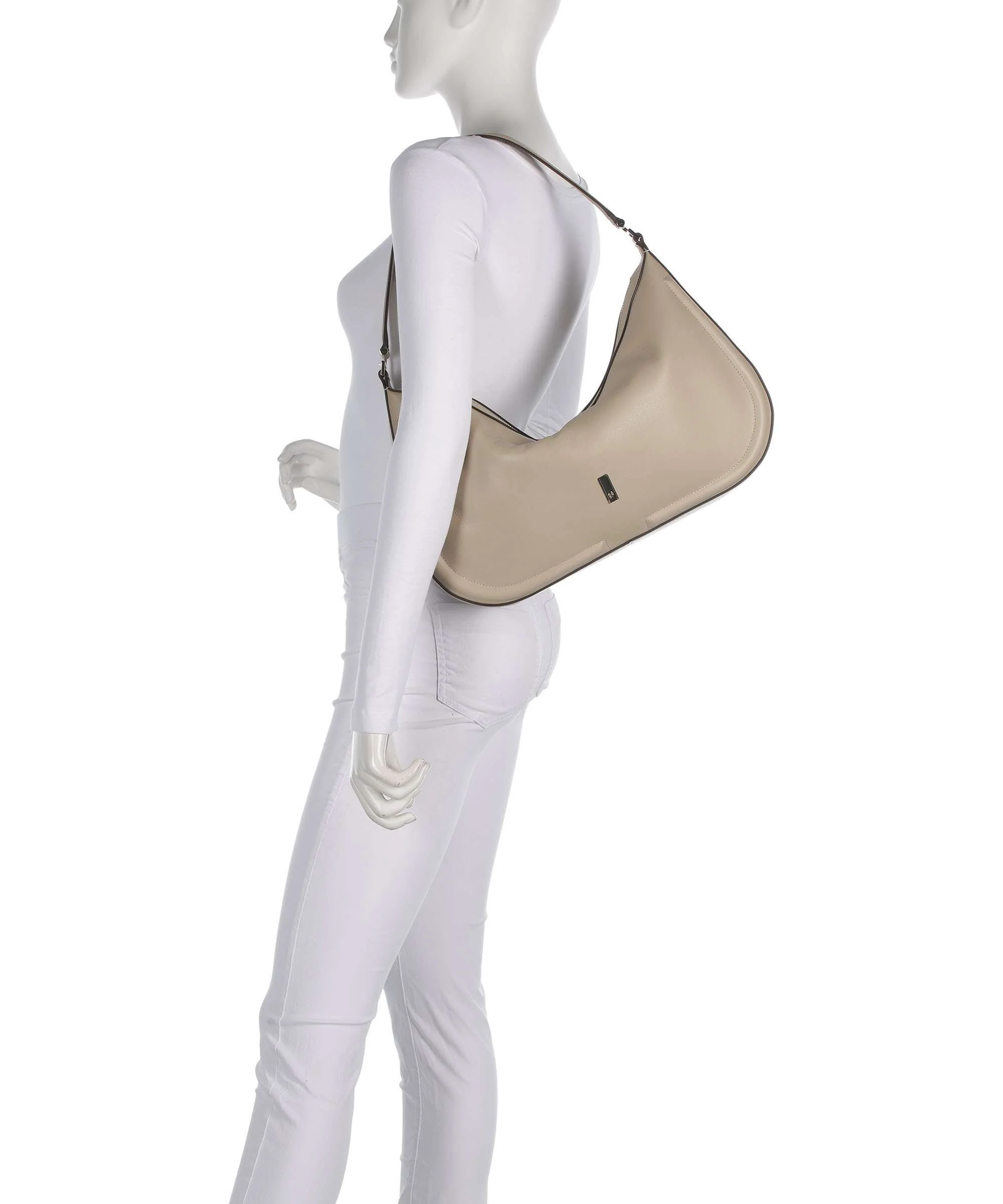 BOSS Ariell M Hobo bag light beige - Image 3