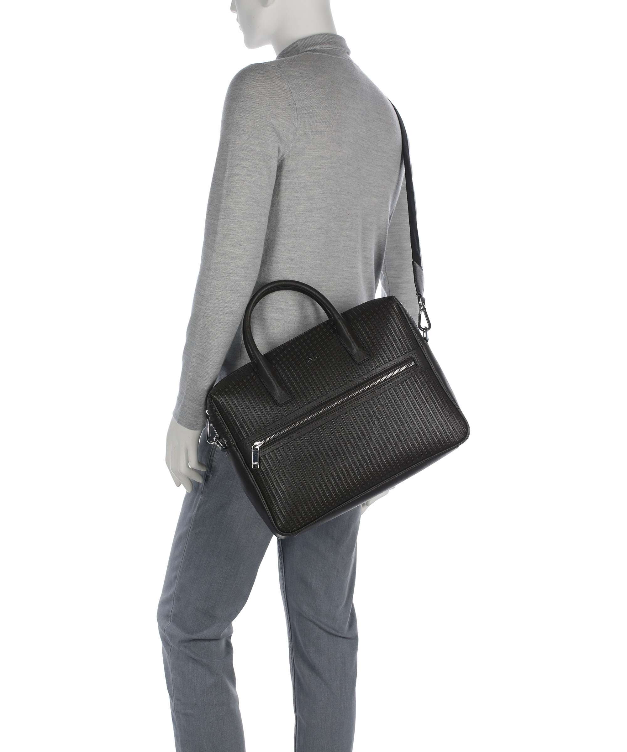 BOSS Daxter Briefcase dark brown - Image 3