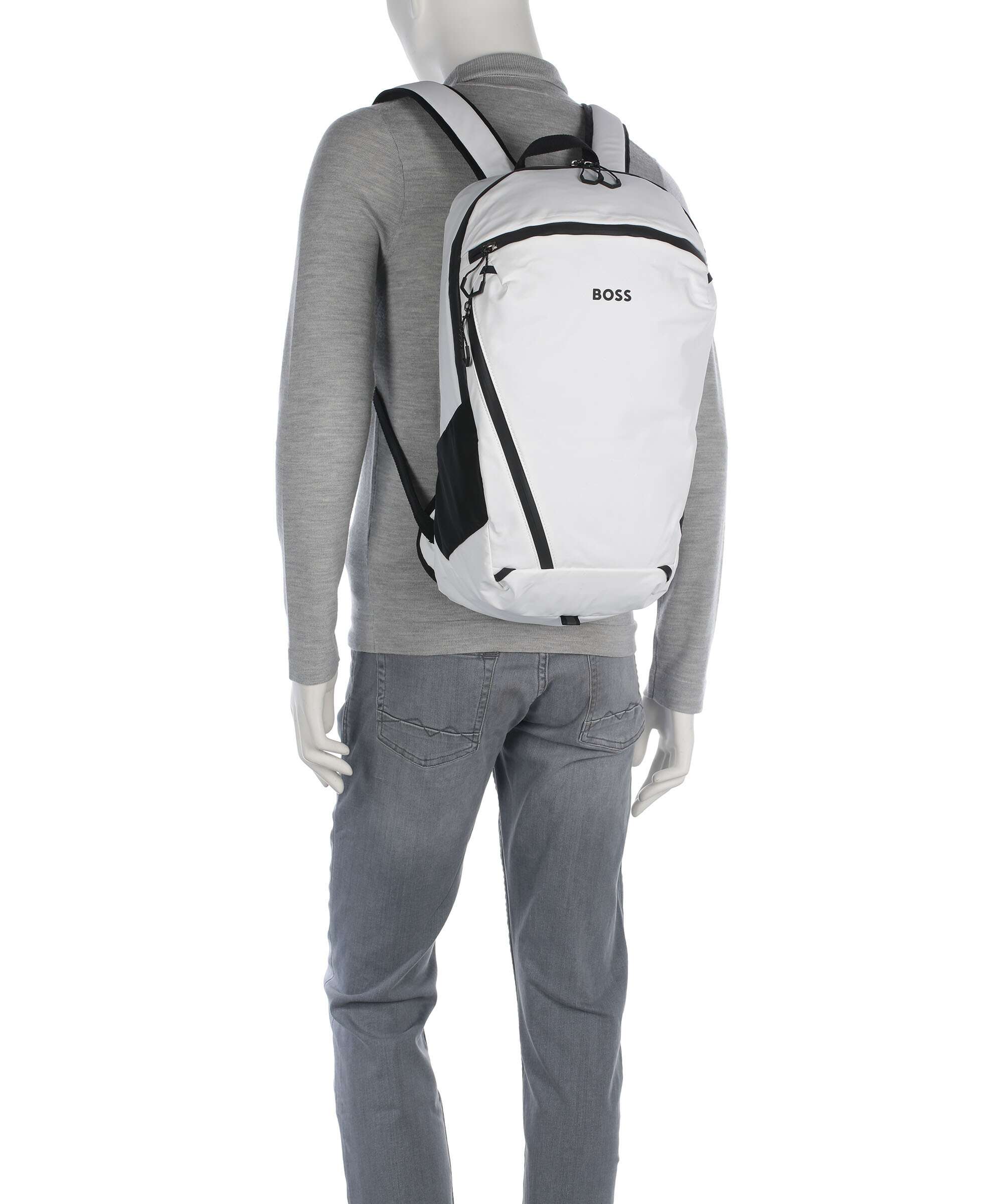BOSS Stenson Backpack open white - Image 3