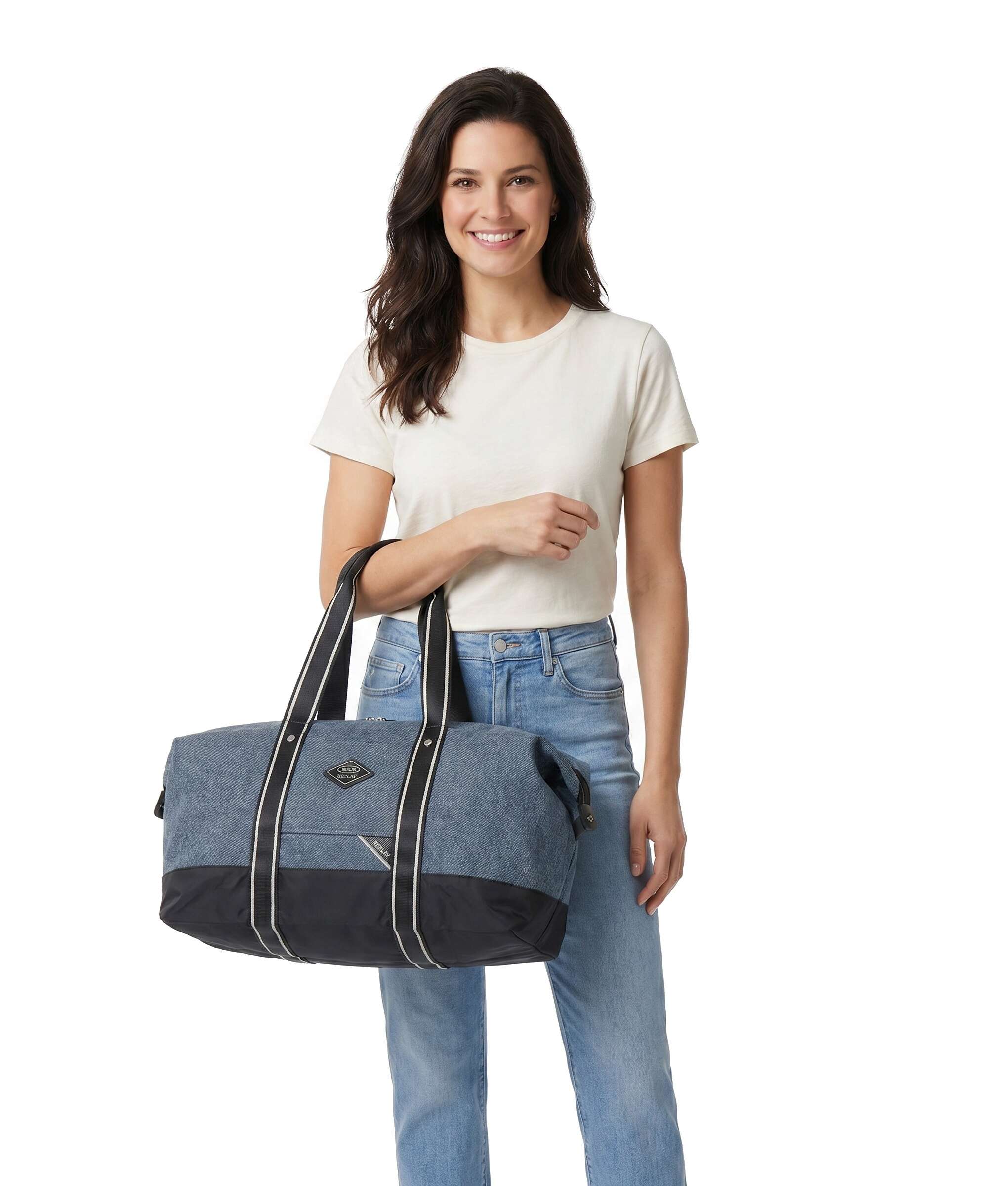 Brics Replay Medium Weekend bag light denim - Image 3