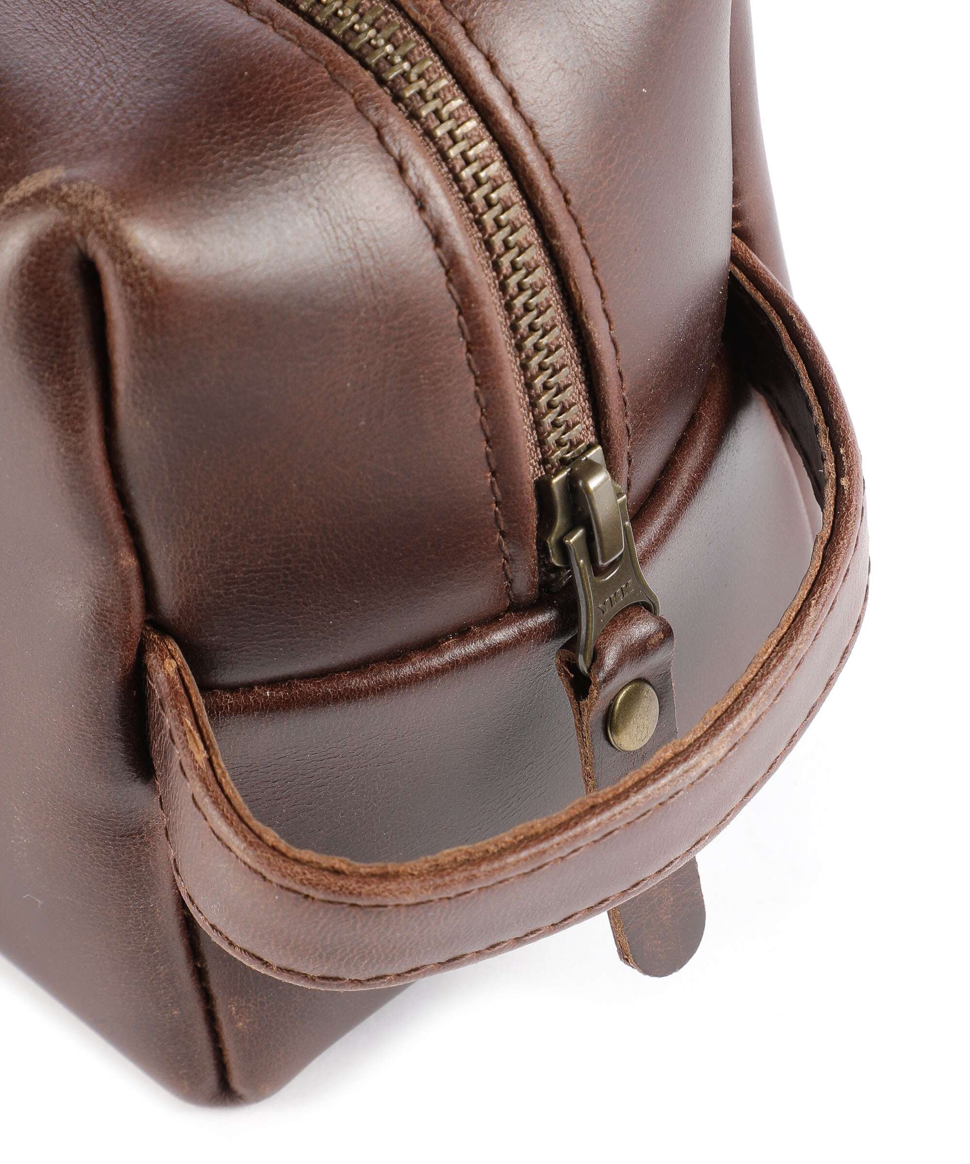 Buckle & Seam Crazy Horse Everest Toiletry bag brown - Image 3