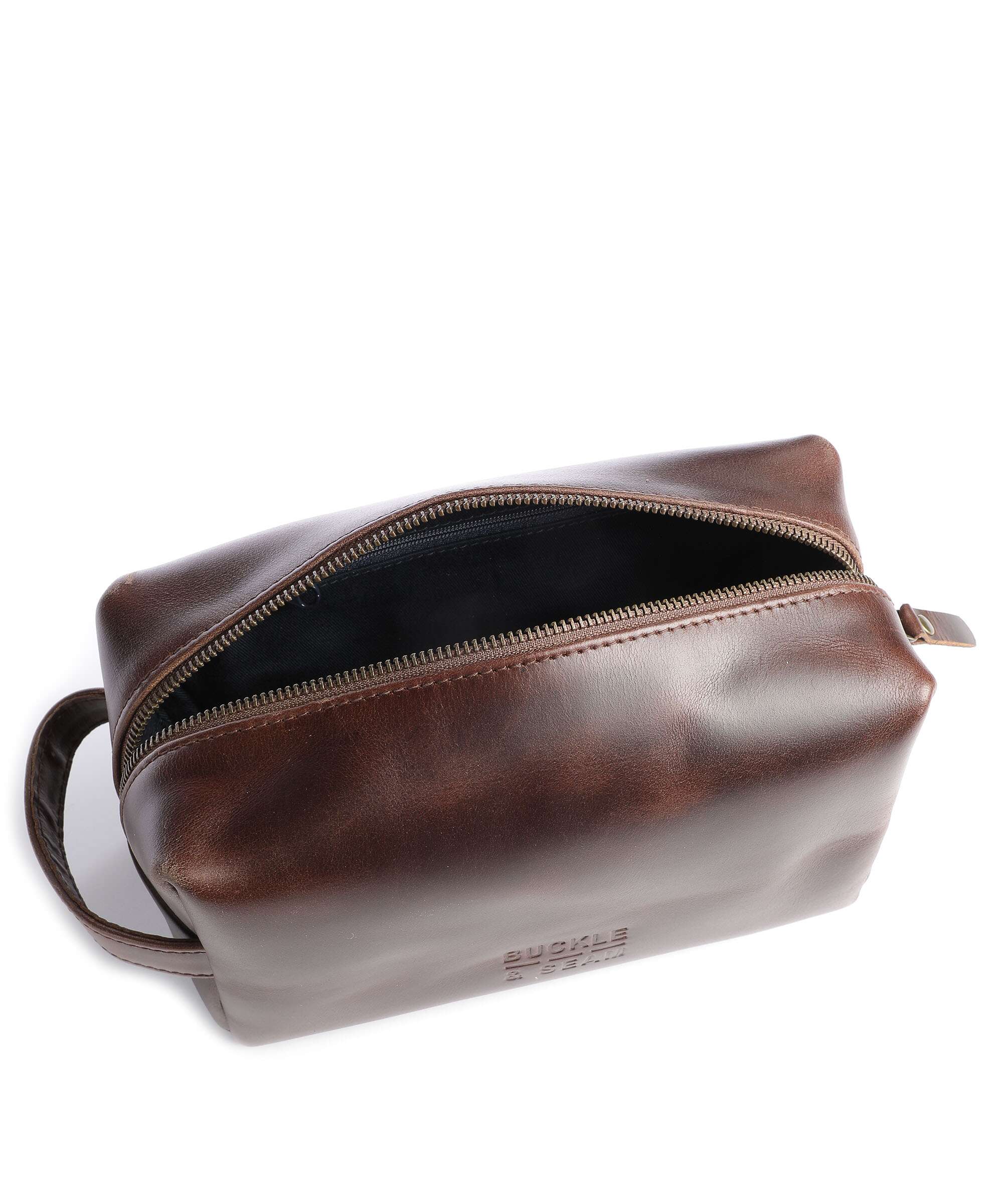 Buckle & Seam Crazy Horse Everest Toiletry bag brown - Image 4