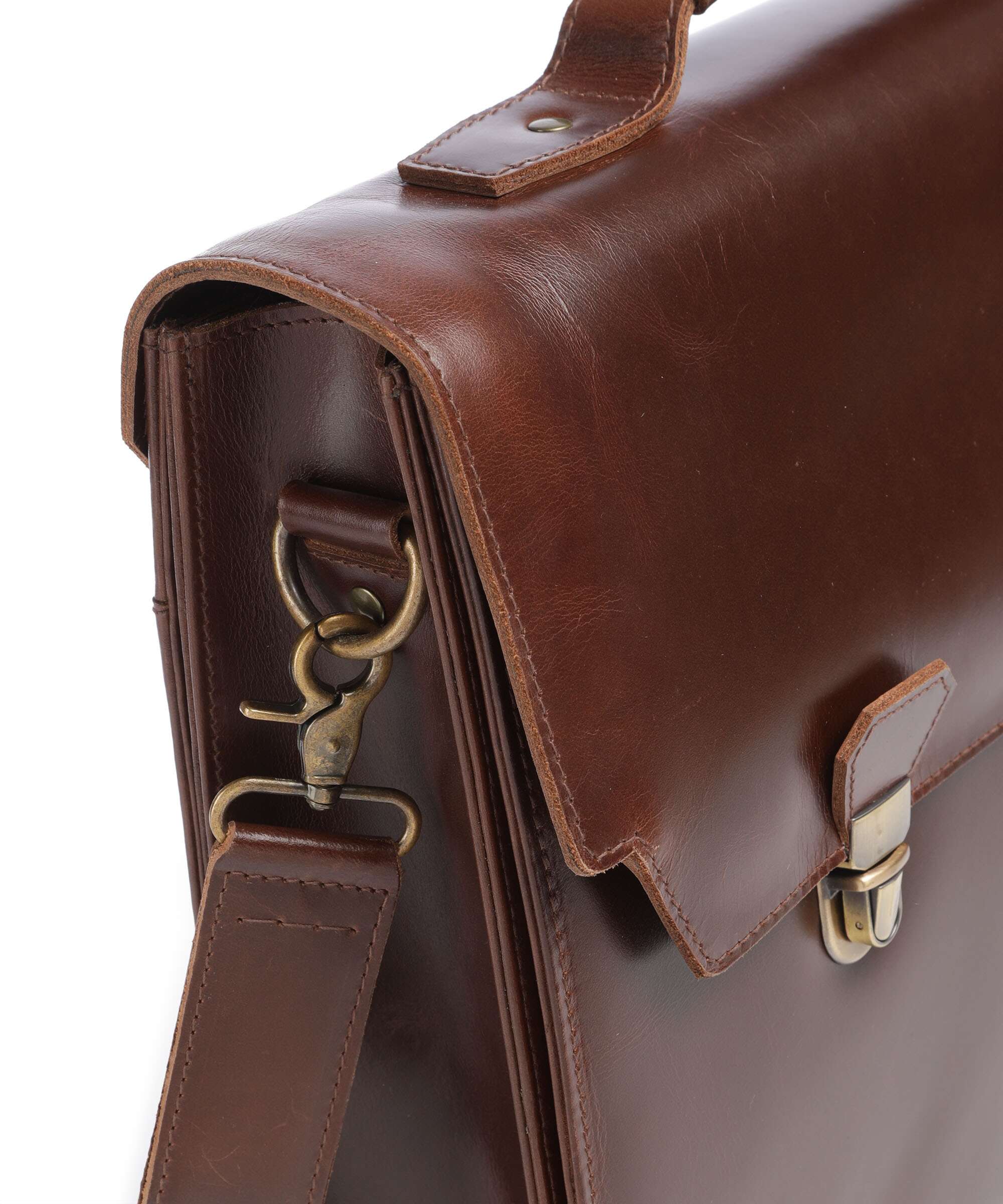 Buckle & Seam Crazy Horse Notes Briefcase brown - Image 4