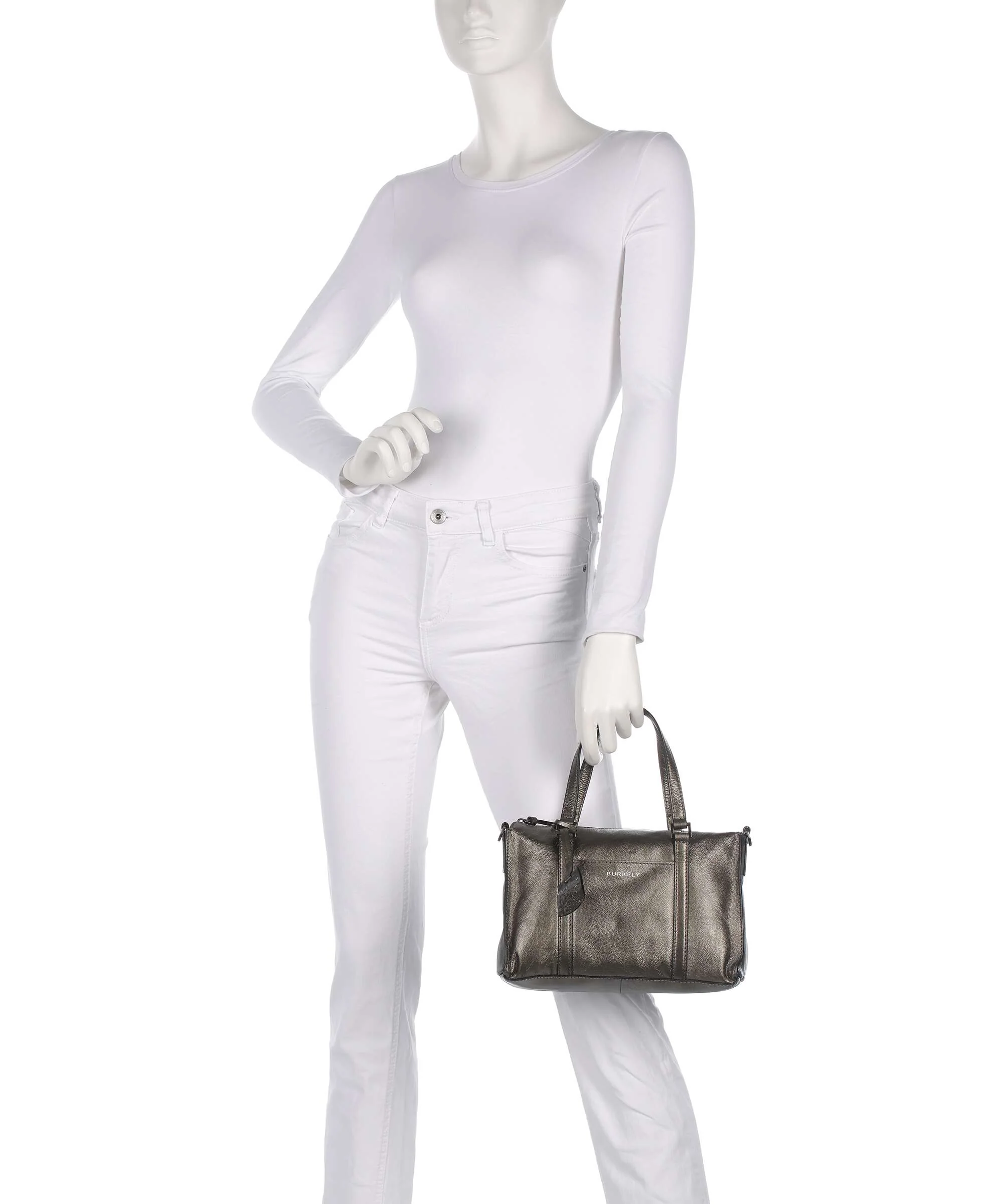 Burkely Creased Crystal Handbag gunmetal - Image 3