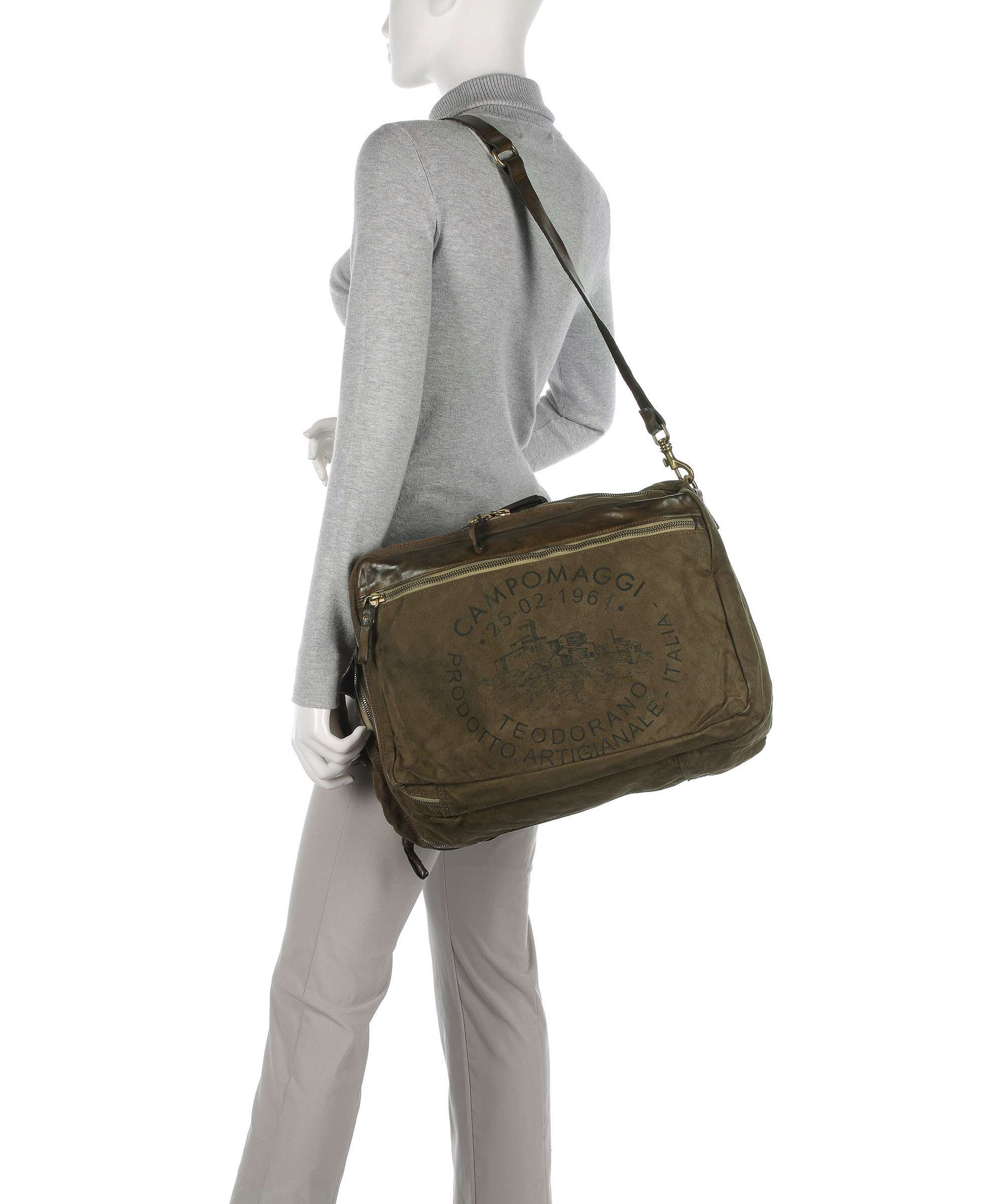 Campomaggi Backpack verde militare/nera - Image 3