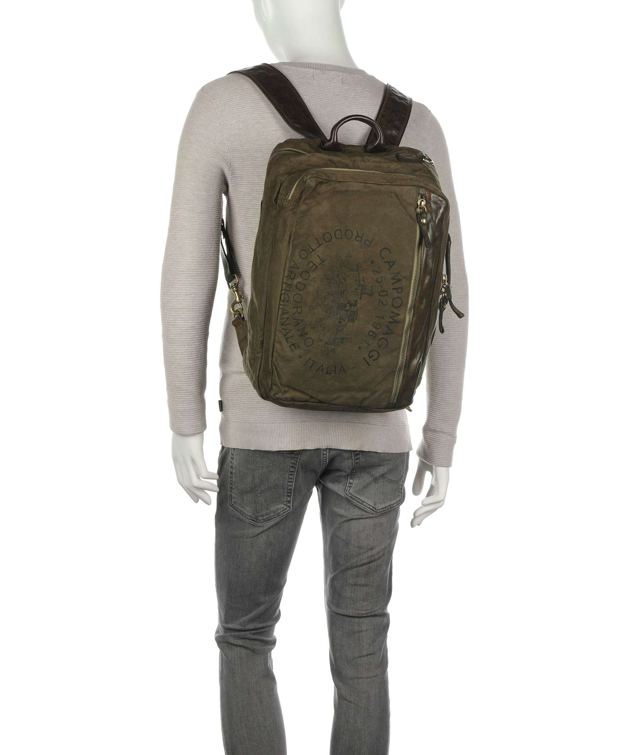 Campomaggi Backpack verde militare/nera - Image 4