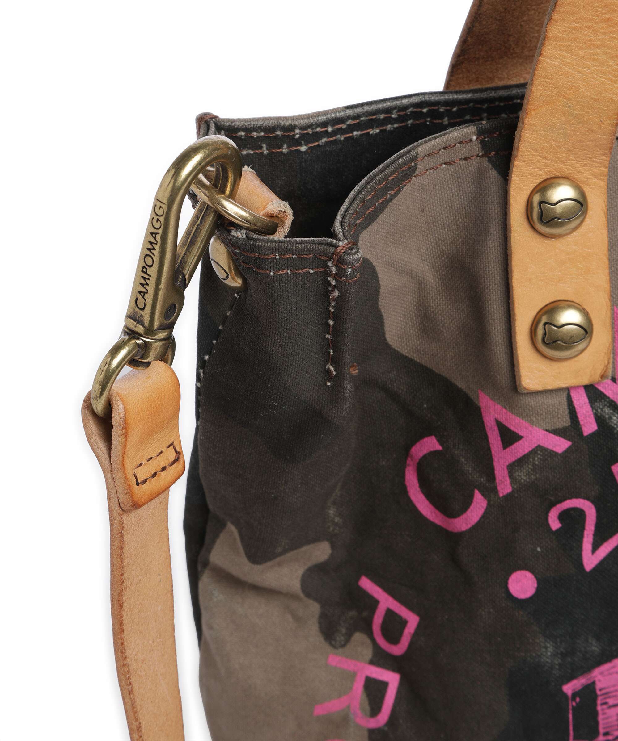 Campomaggi Tote bag camouflage/naturale/fuxia - Image 4