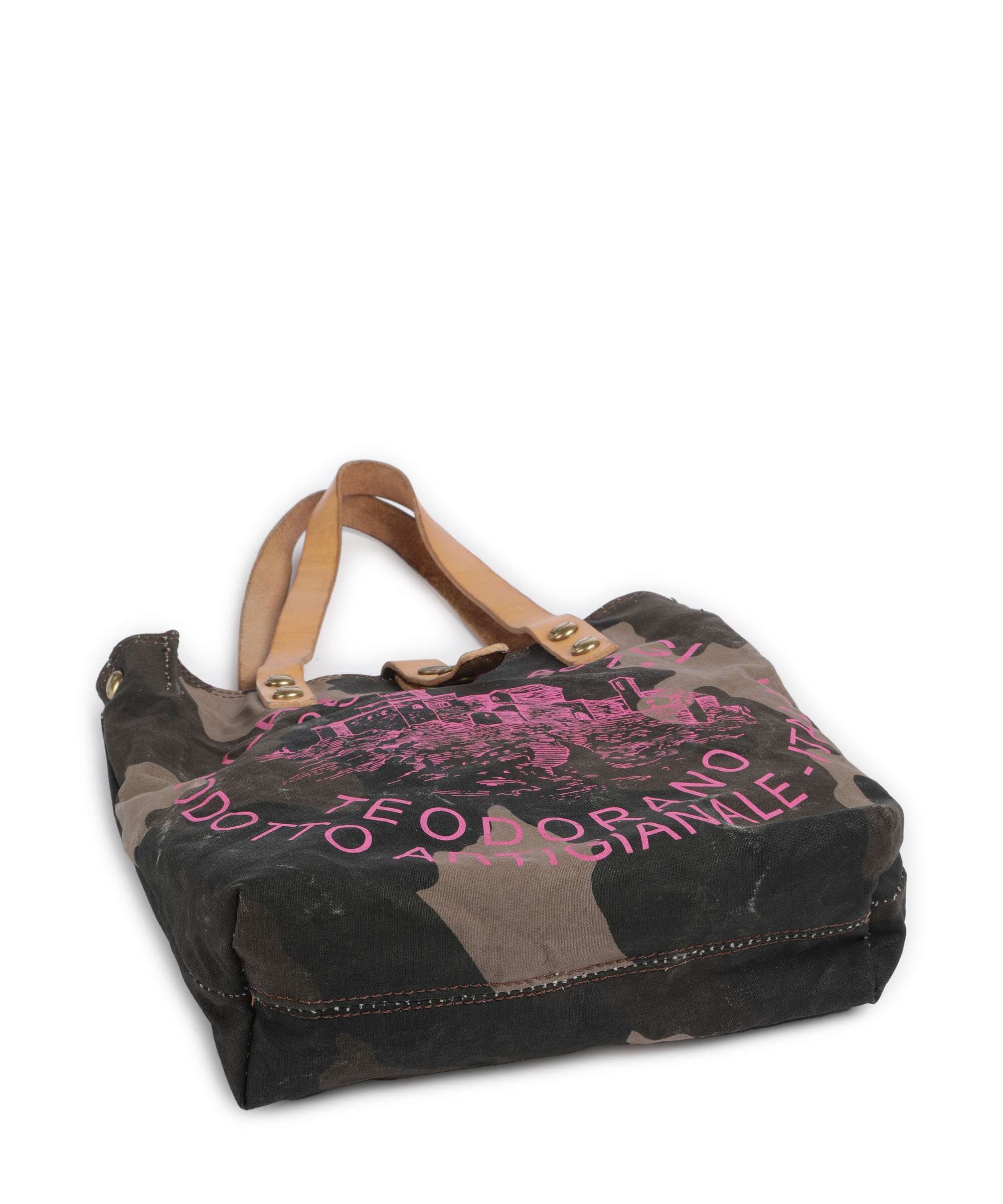 Campomaggi Tote bag camouflage/naturale/fuxia - Image 5