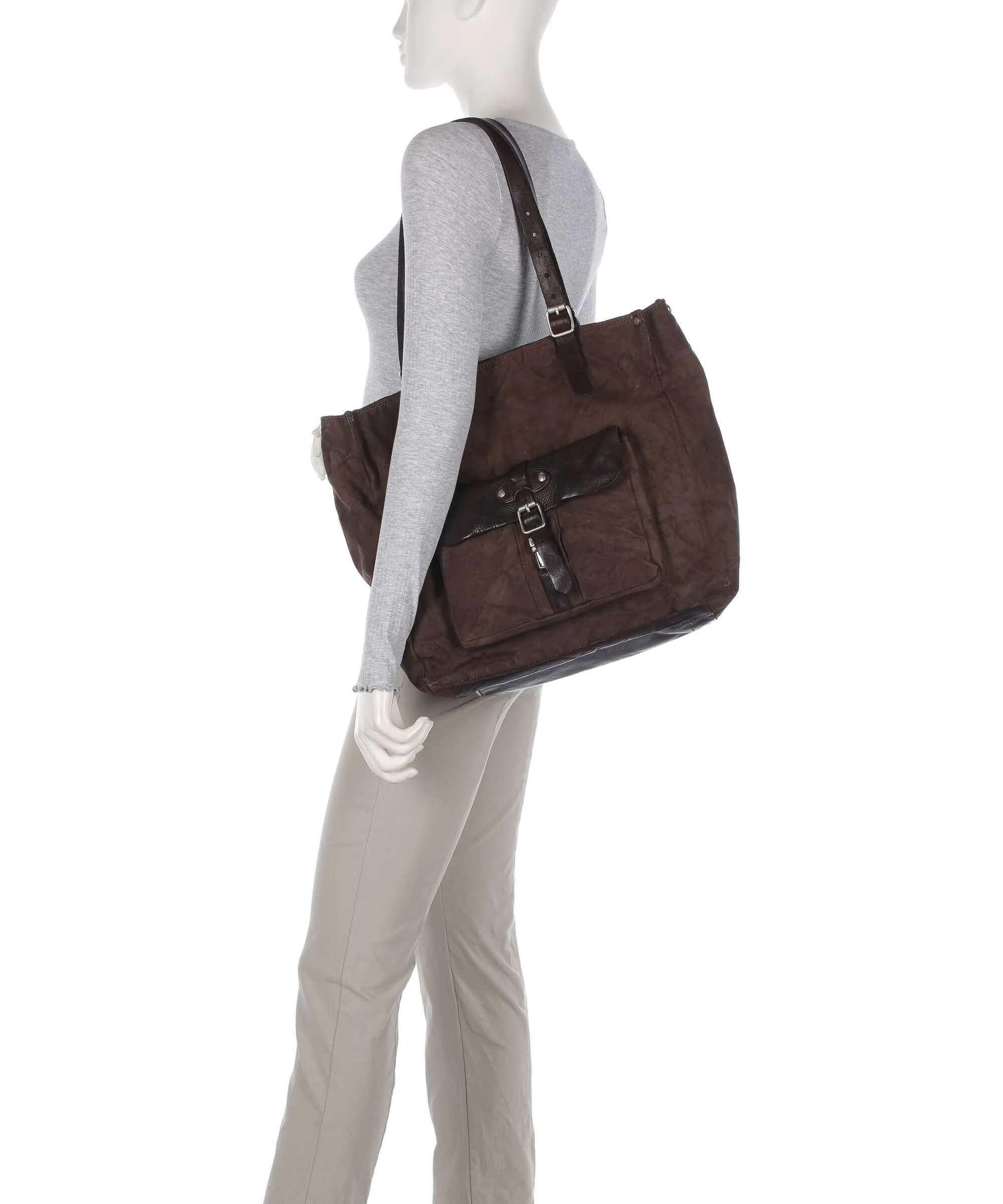 Campomaggi Tote bag verde militare/moro - Image 3