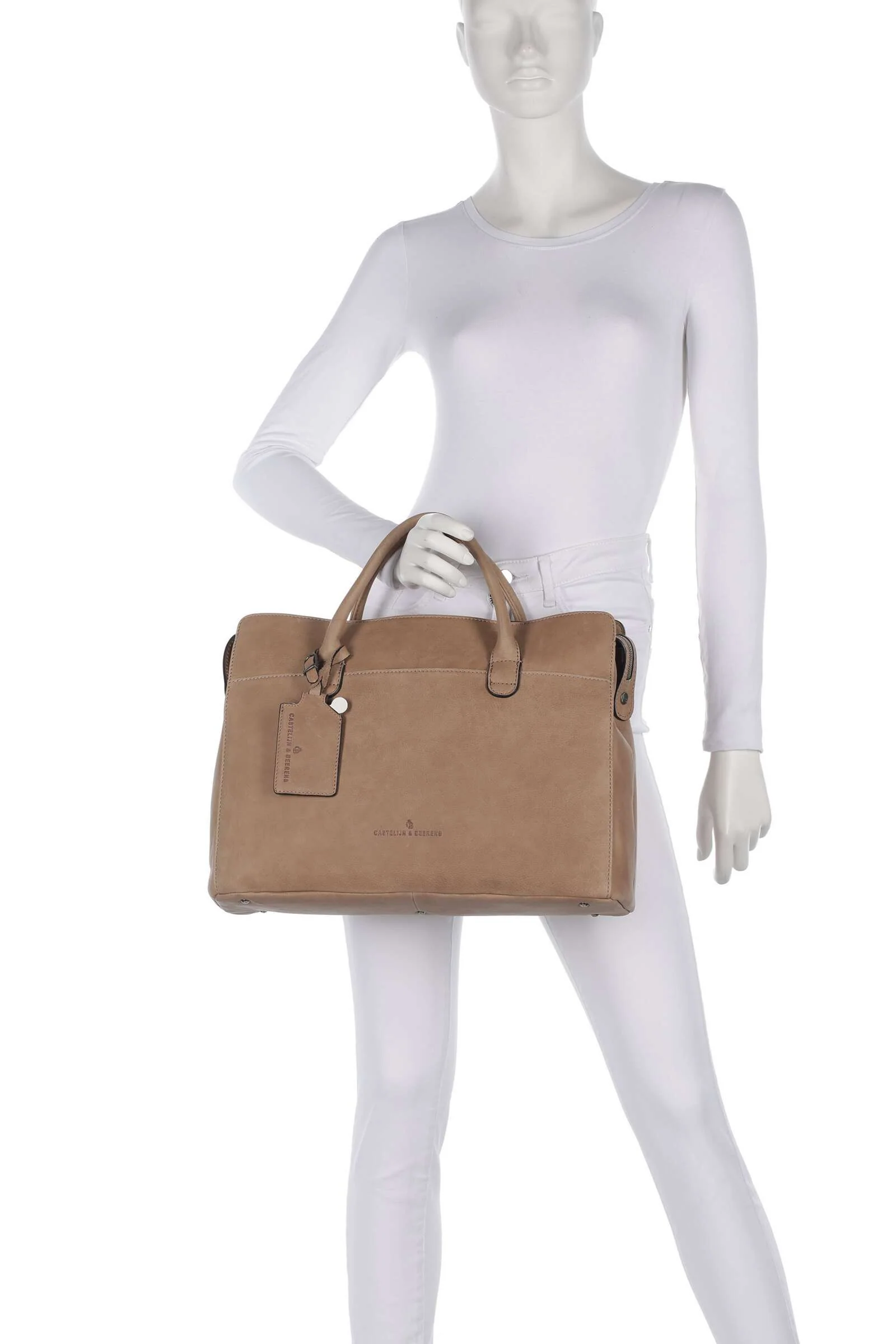 Castelijn & Beerens Carisma Laptop bag beige - Image 3