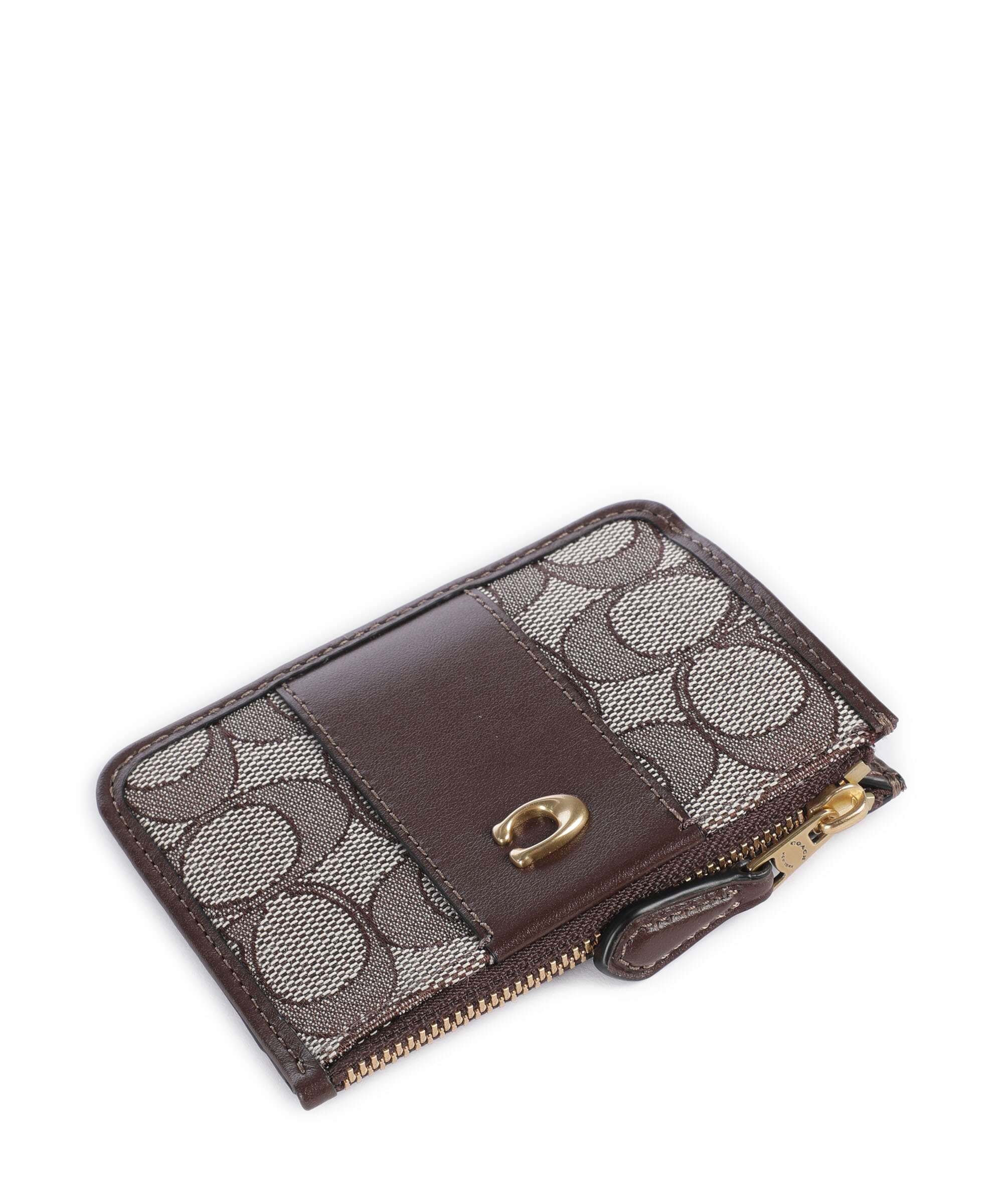 Coach Essential Signature Jacquard Mini Credit card holder oak maple - Image 3
