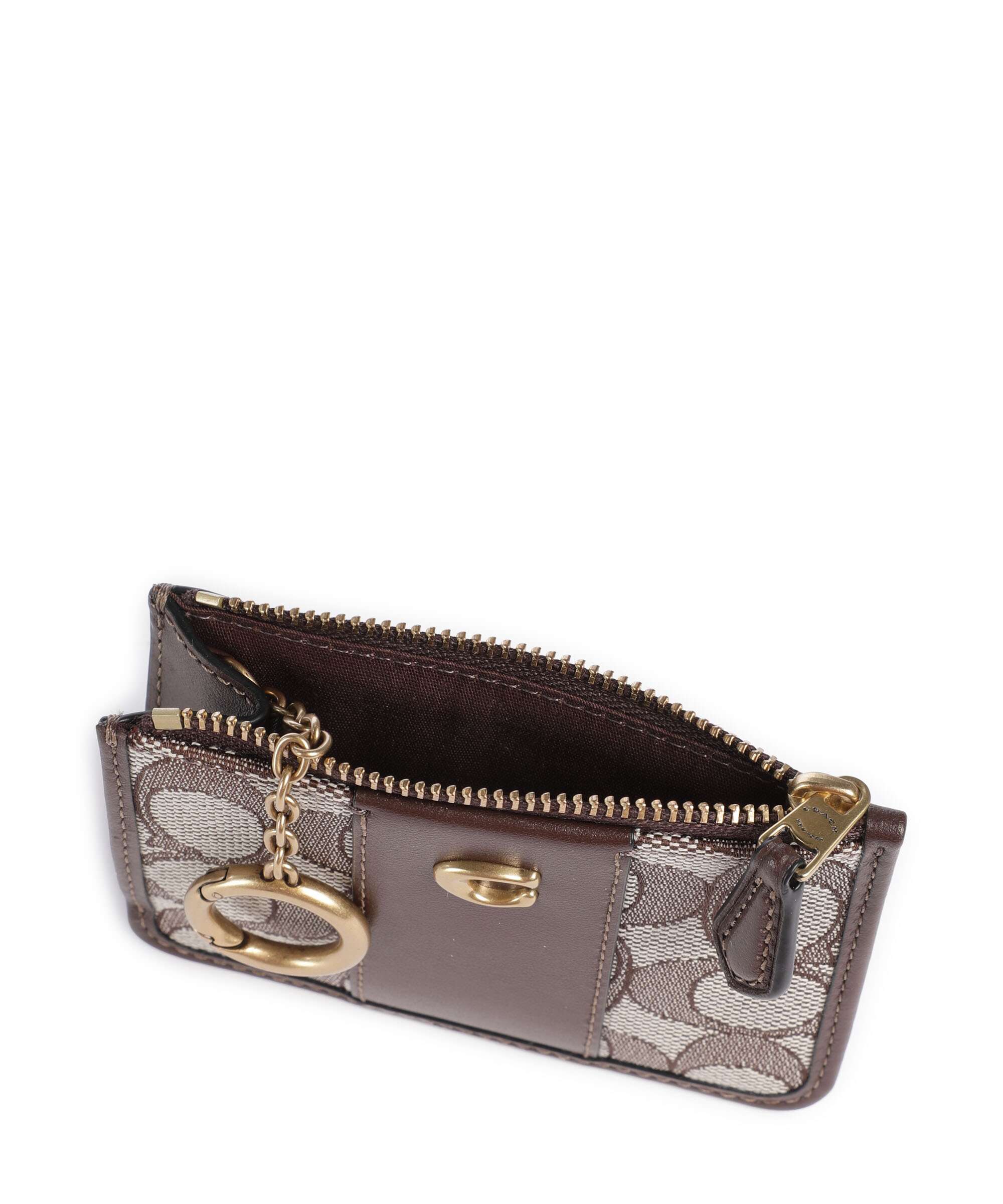 Coach Essential Signature Jacquard Mini Credit card holder oak maple - Image 4