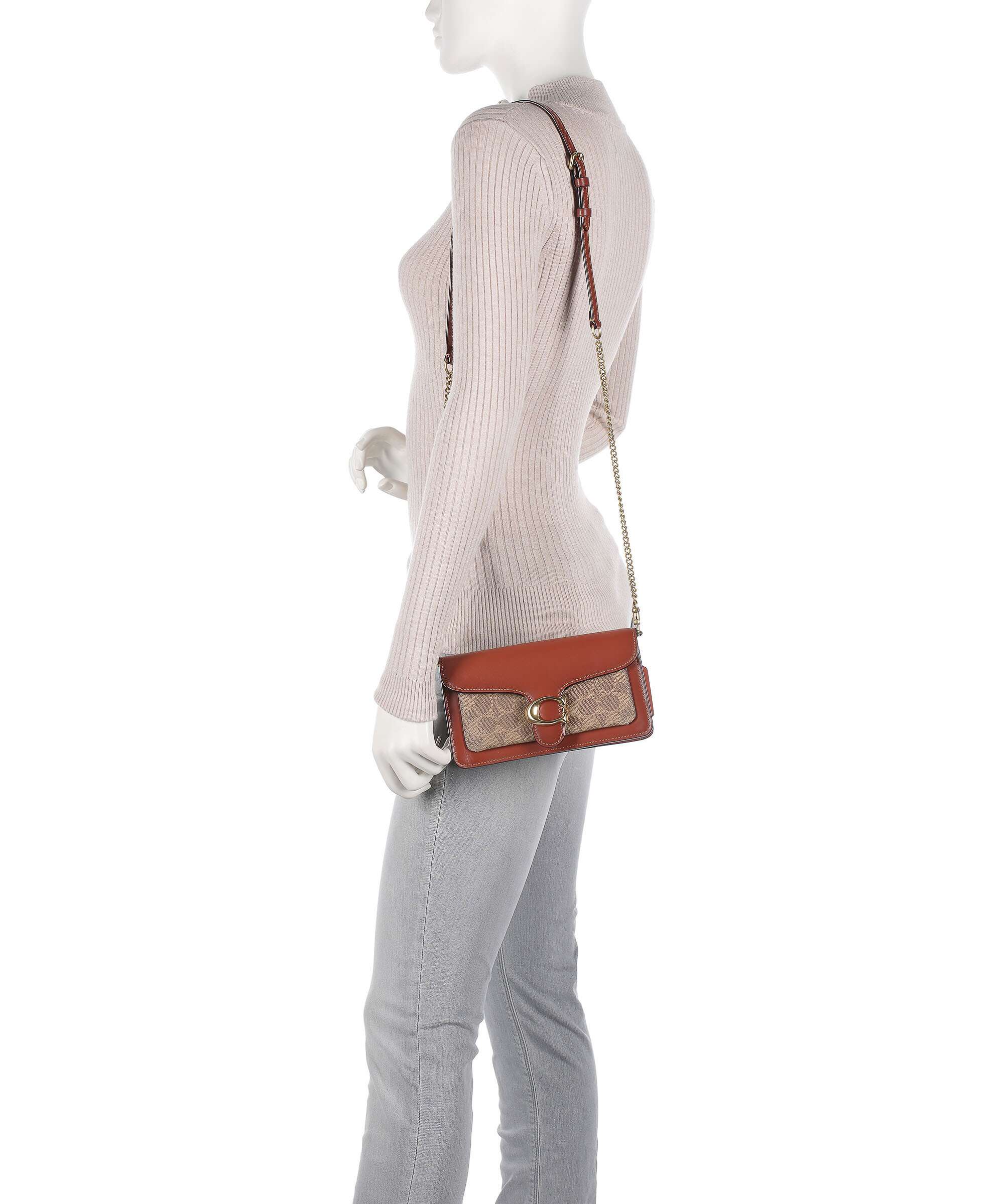 Coach Tabby Chain Crossbody bag tan rust - Image 3