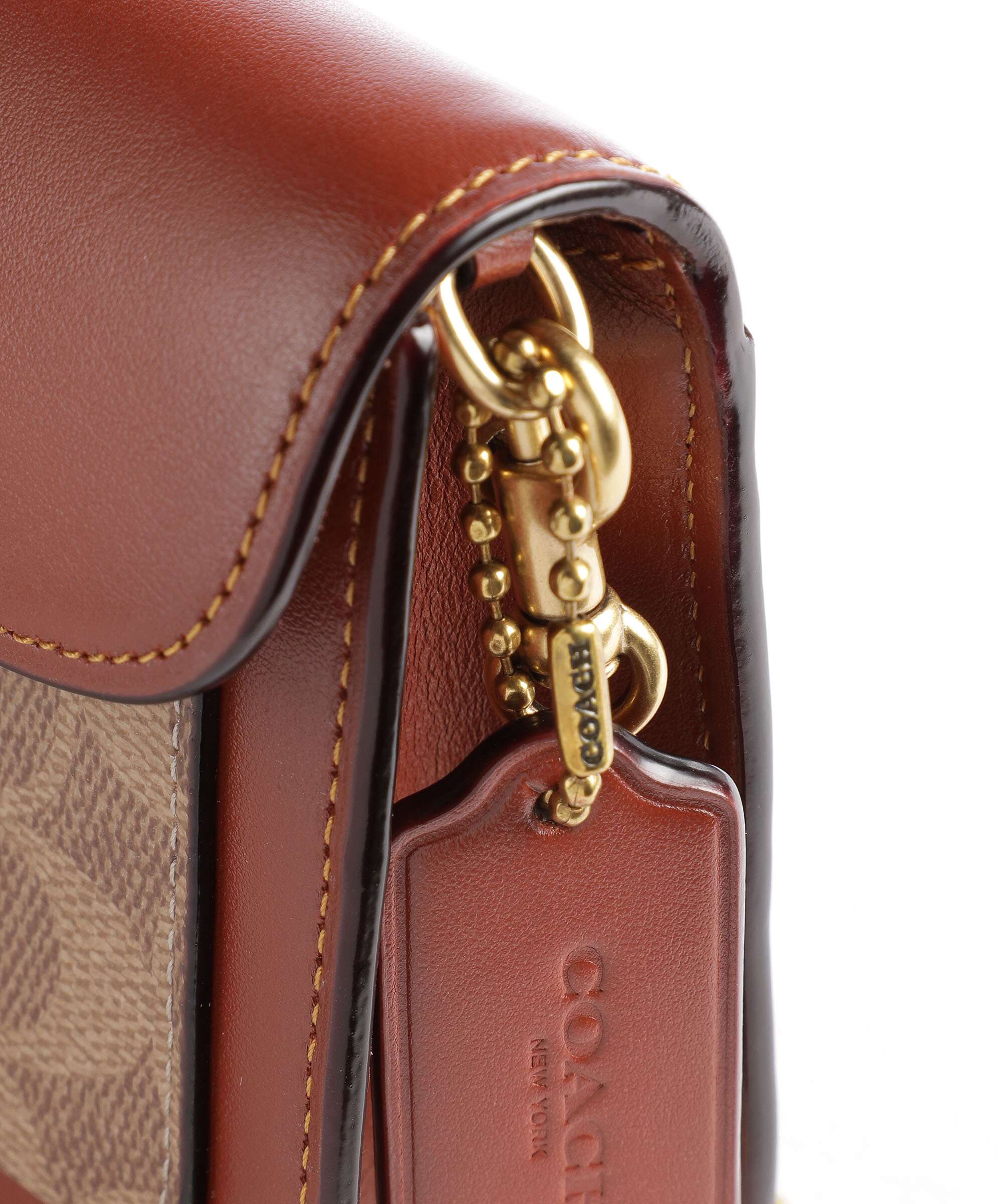 Coach Tabby Chain Crossbody bag tan rust - Image 4