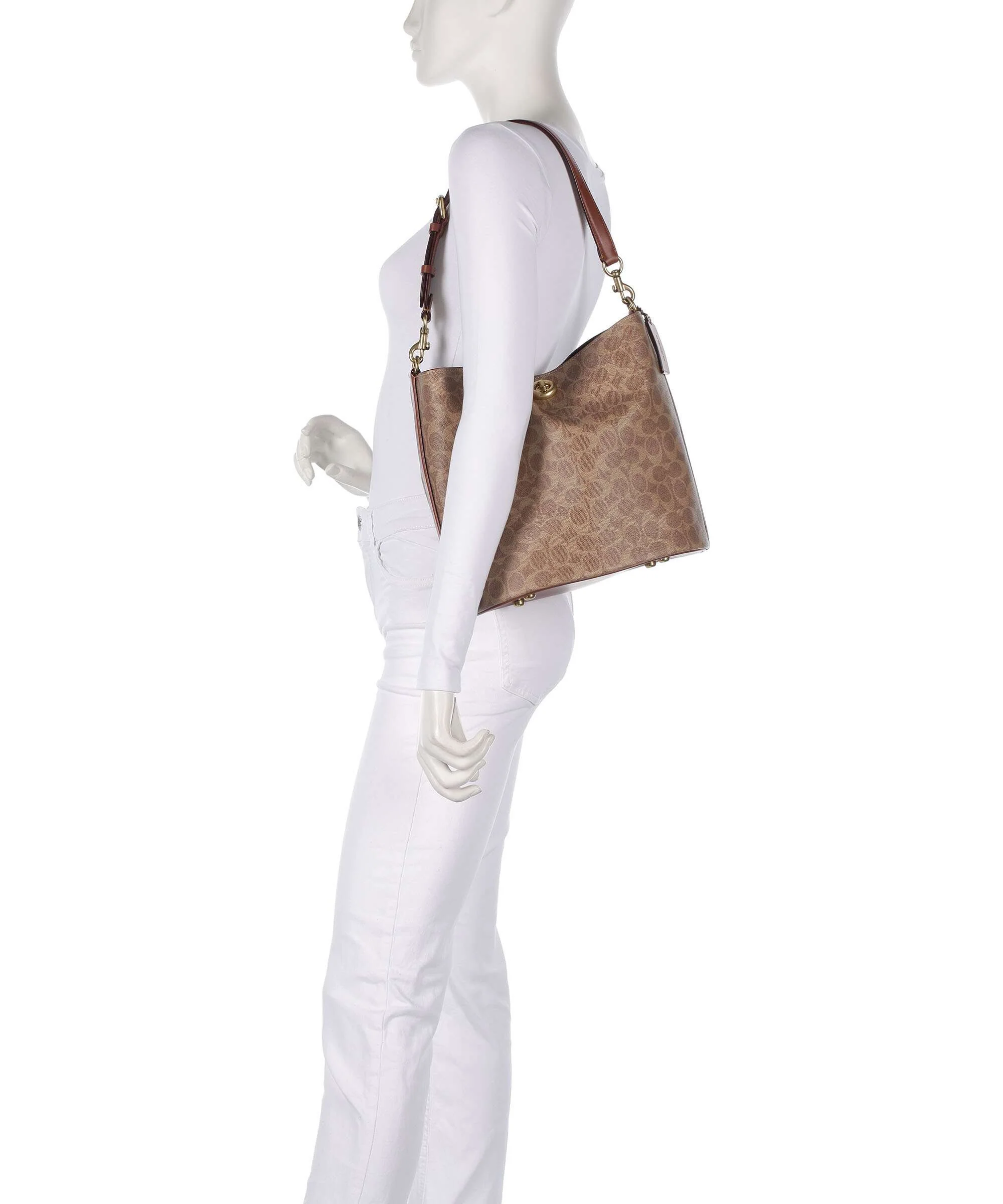 Coach Willow Signature Hobo bag tan caramel - Image 3