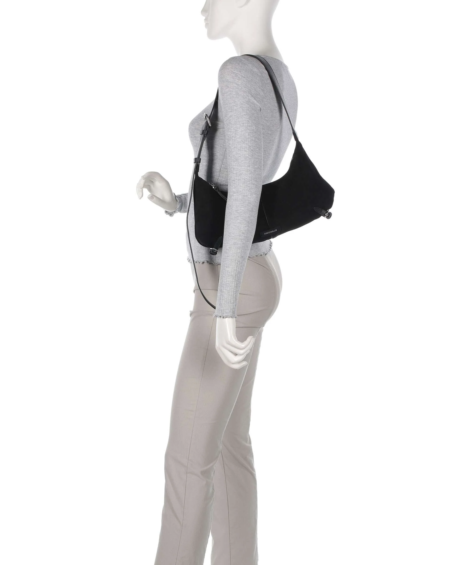 Coccinelle Abigail Suede Shoulder bag noir - Image 3
