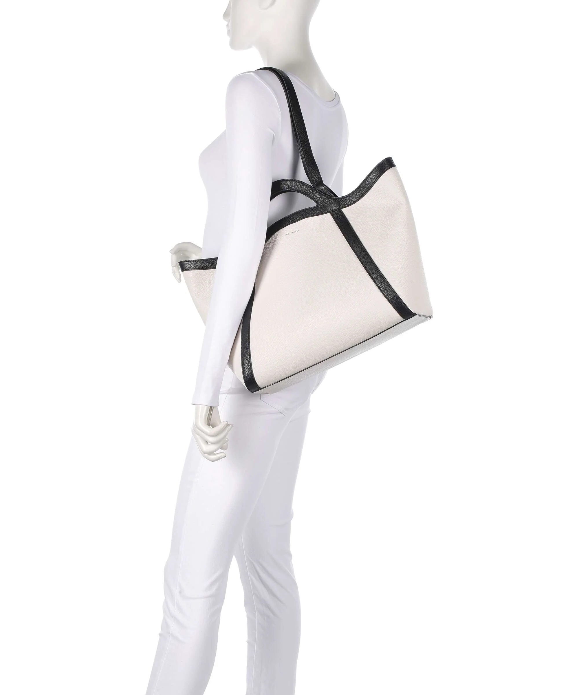 Coccinelle Amalia Tote bag blanco/noir - Image 3