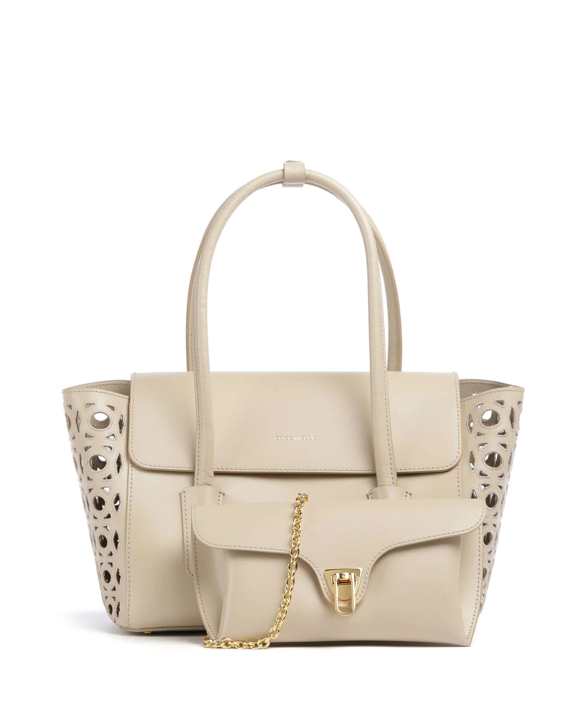 Coccinelle Beat Double Monogram Handbag sandshell - Image 2
