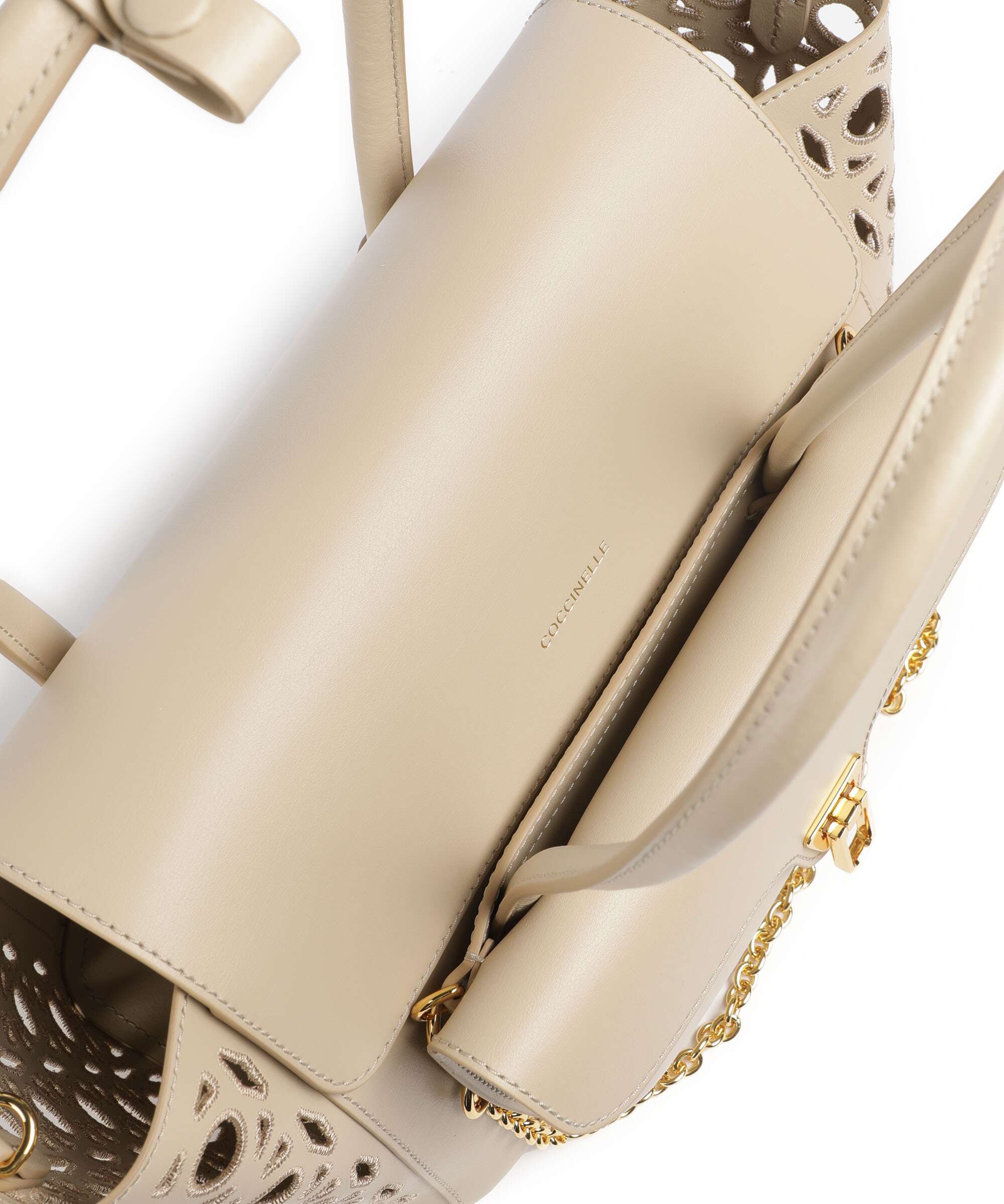 Coccinelle Beat Double Monogram Handbag sandshell - Image 7
