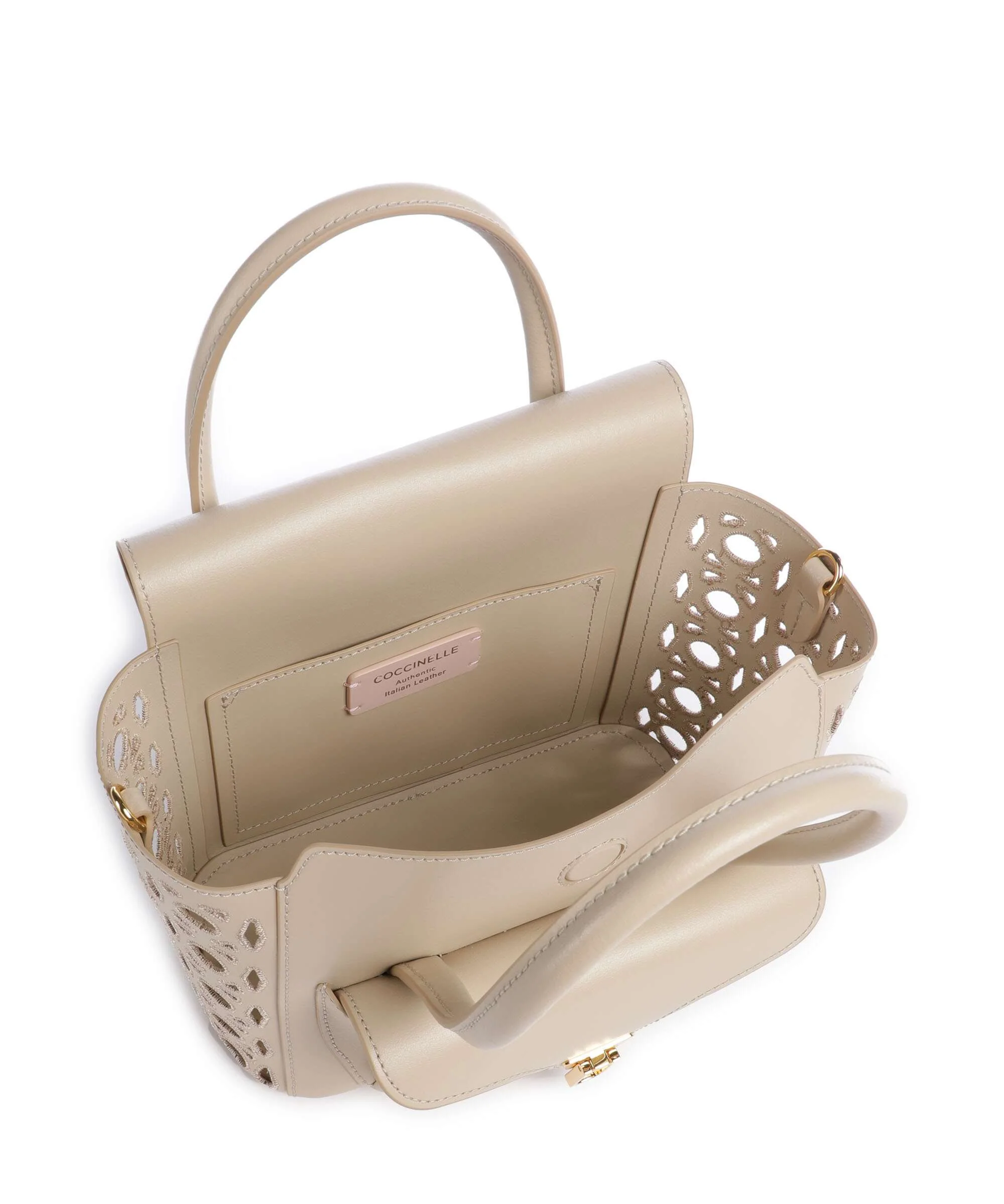 Coccinelle Beat Double Monogram Handbag sandshell - Image 6