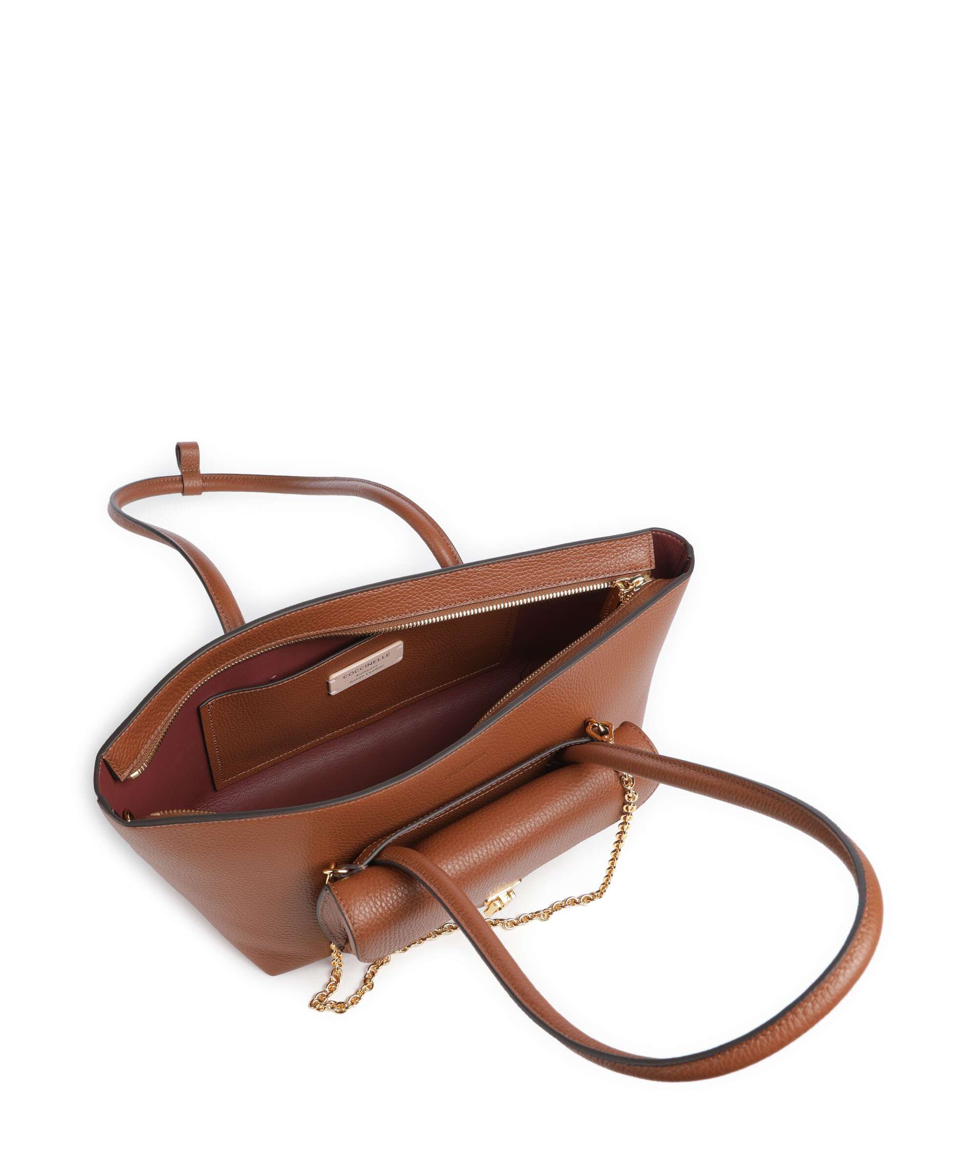 Coccinelle Beat Double Shoulder bag cognac - Image 6
