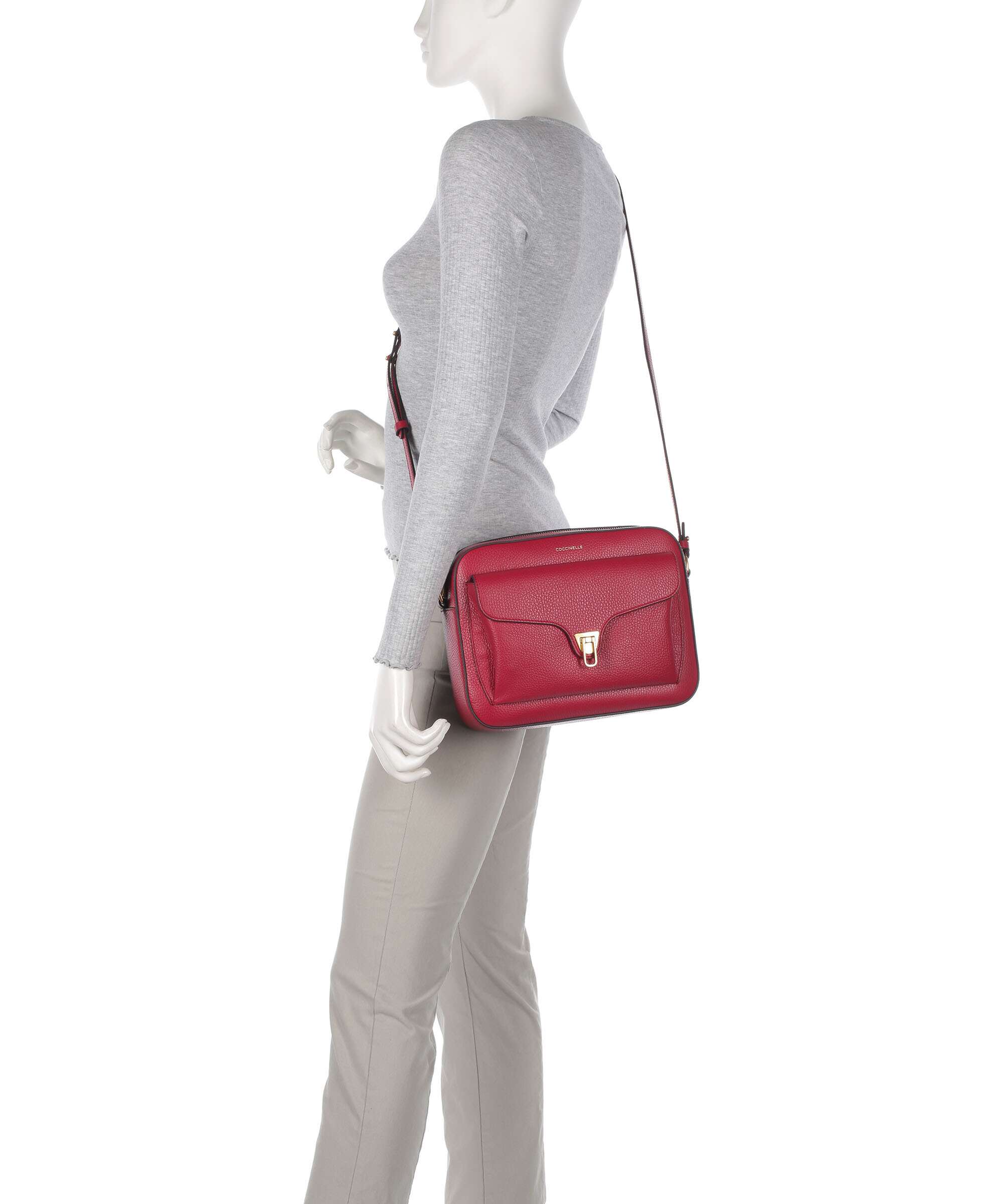 Coccinelle Beat Soft Crossbody bag sangria - Image 3