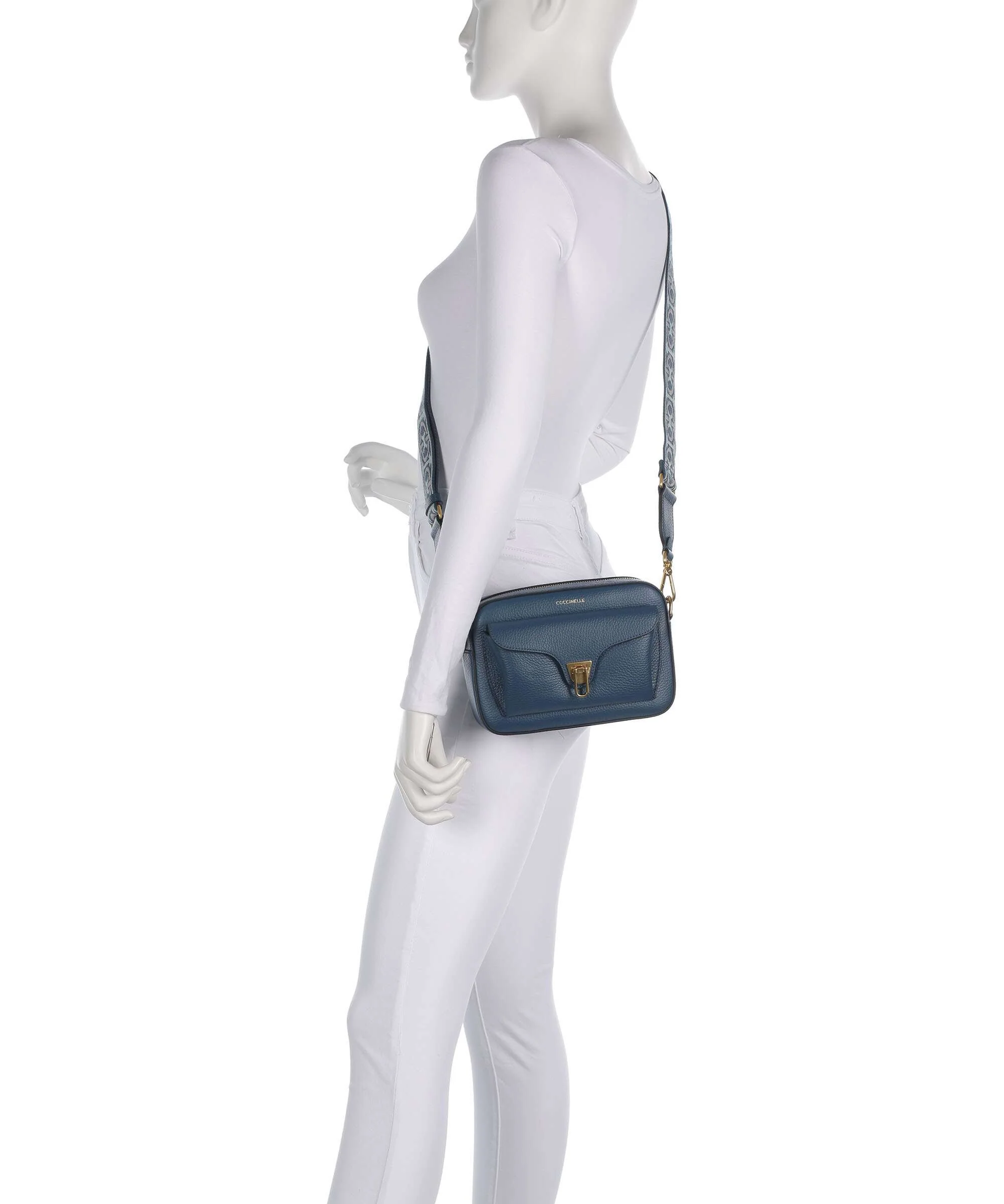 Coccinelle Beat Soft Ribbon Crossbody bag deep blue - Image 3