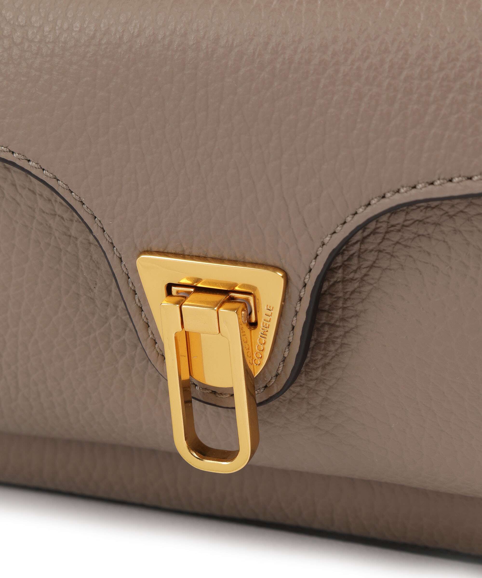 Coccinelle Beat Soft Ribbon Crossbody bag warm taupe - Image 4