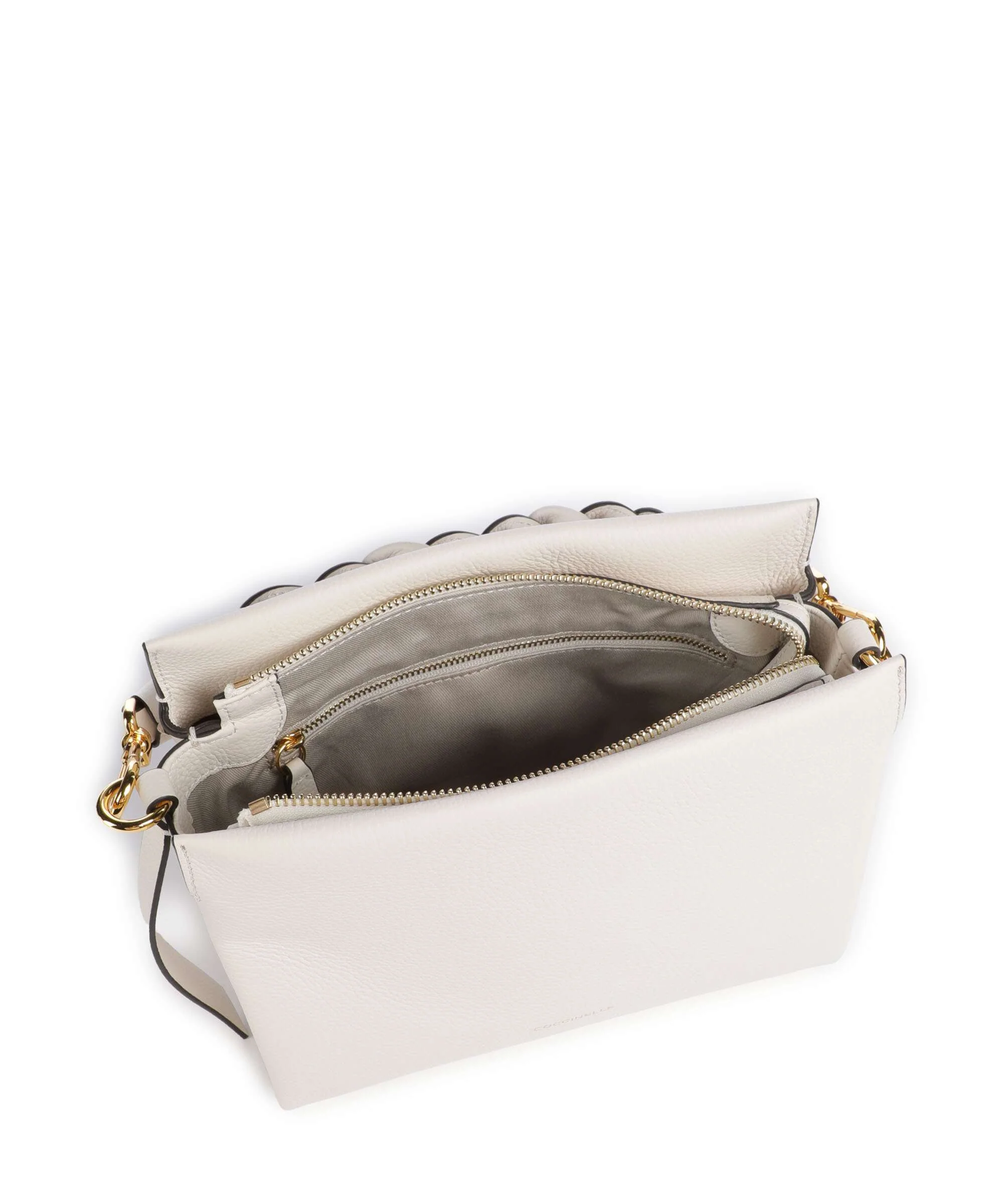 Coccinelle Boheme Grana Double Handbag blanco/skin - Image 6