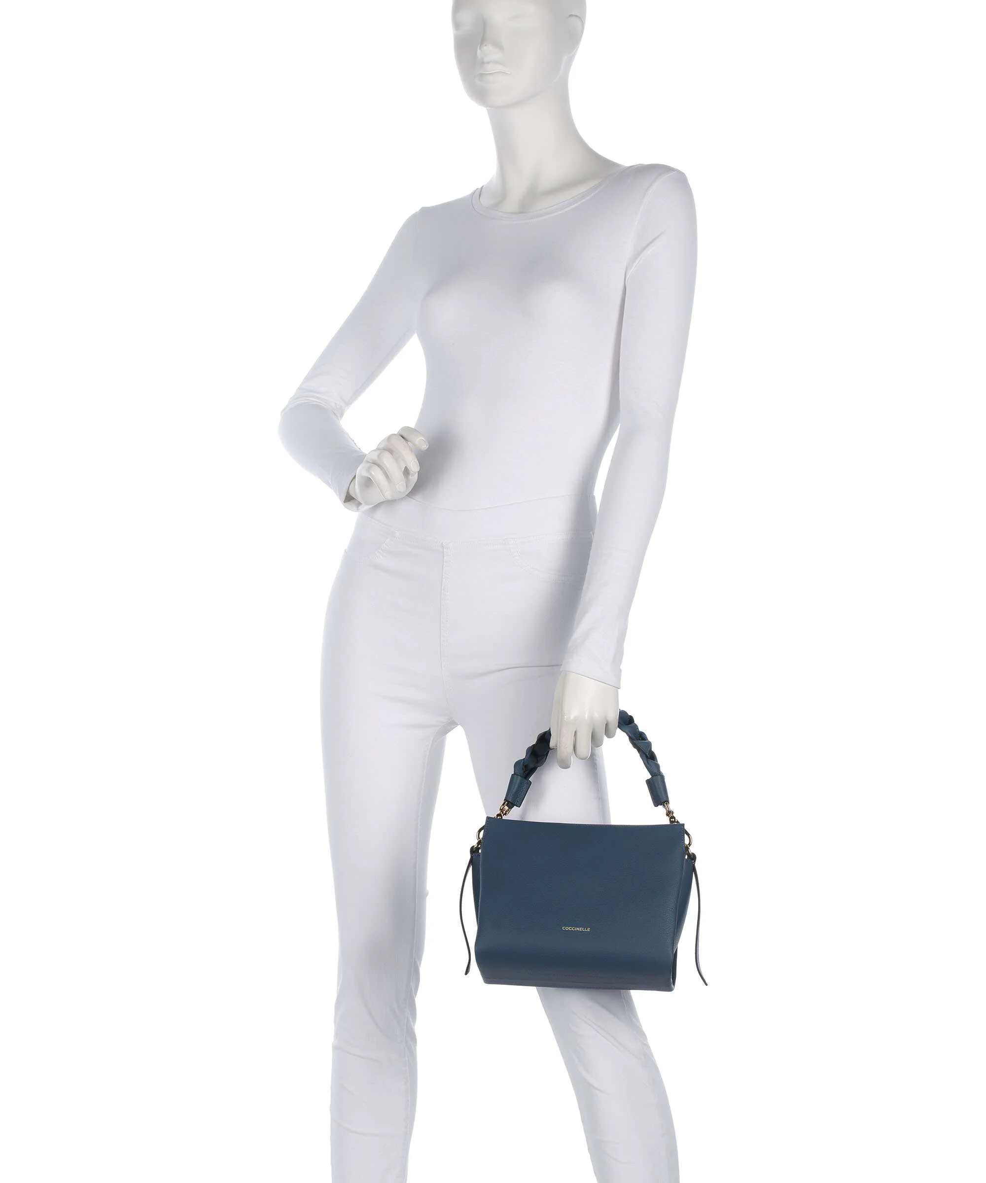 Coccinelle Boheme Grana Double Handbag deep blue/sandshell - Image 3