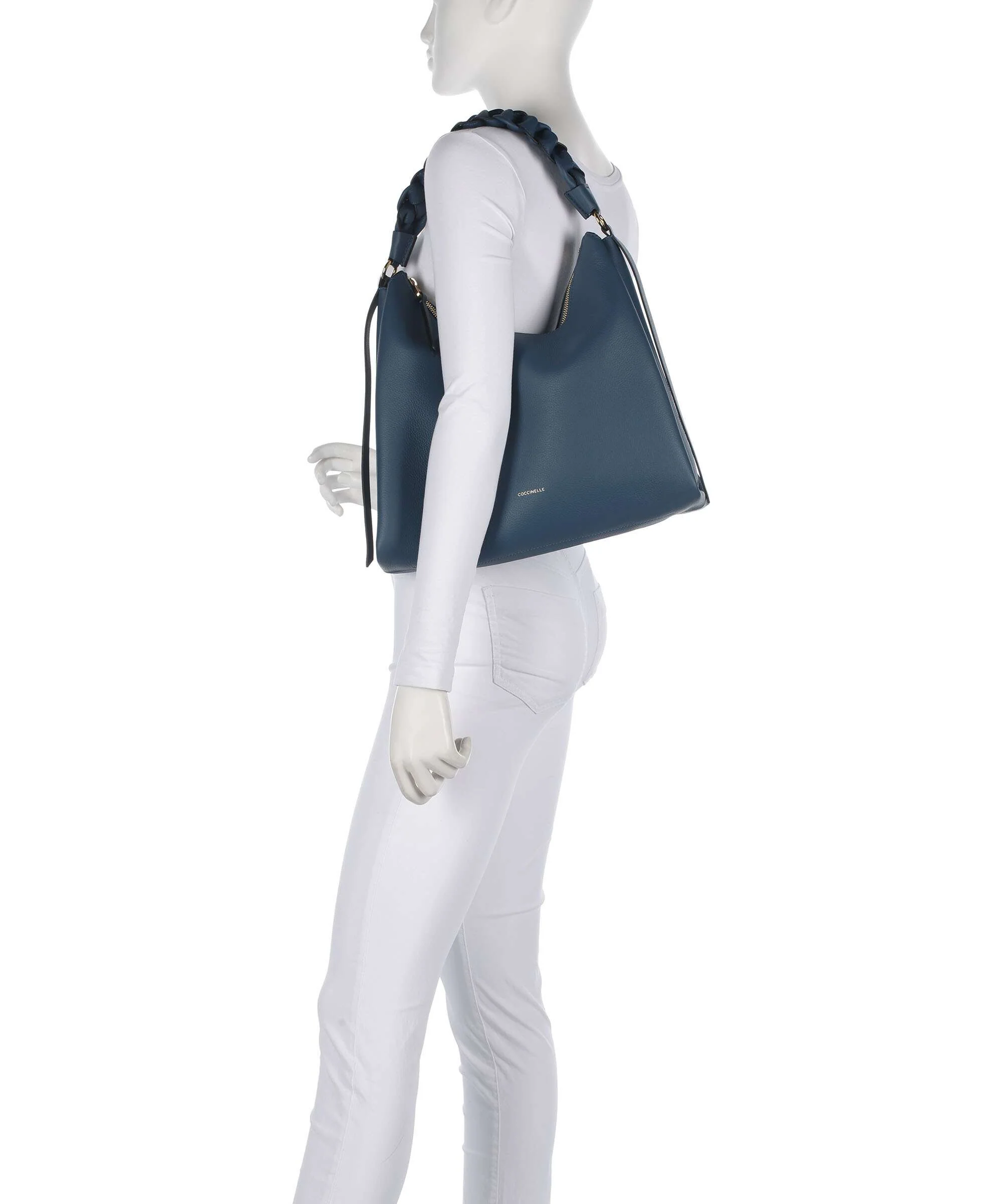 Coccinelle Boheme Grana Double Hobo bag deep blue/sandshell - Image 3