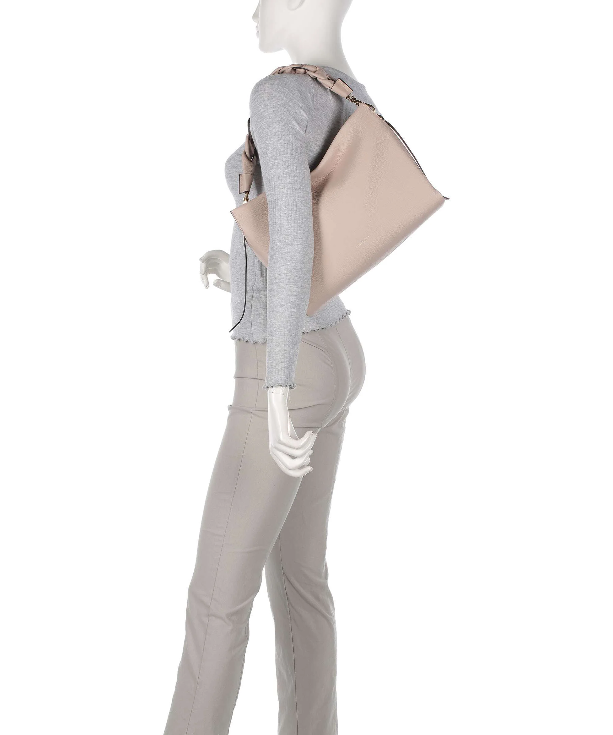 Coccinelle Boheme Grana Double Hobo bag rosette/warm taupe - Image 3