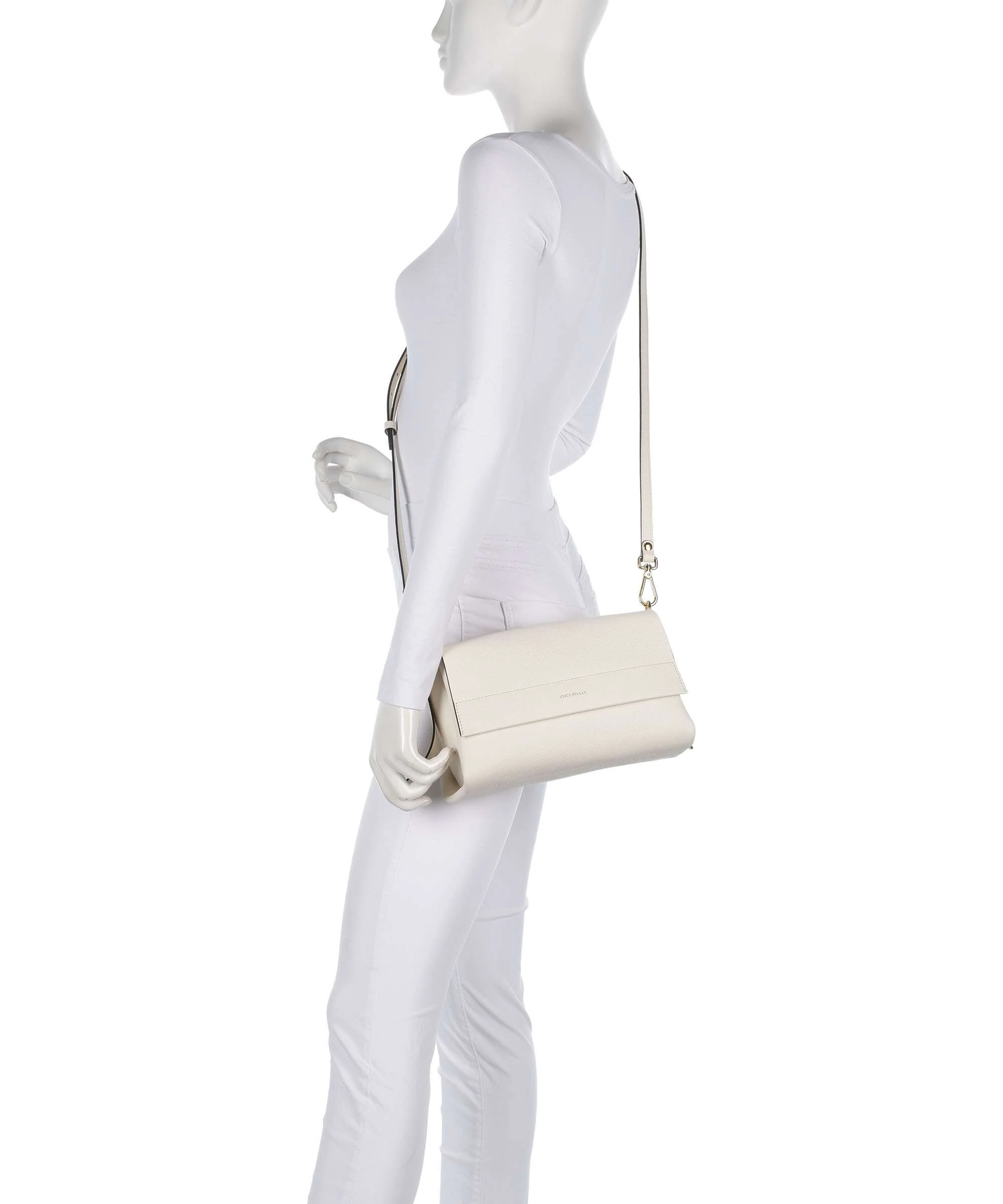 Coccinelle Boheme Grana Double Shoulder bag pearl/cognac - Image 4