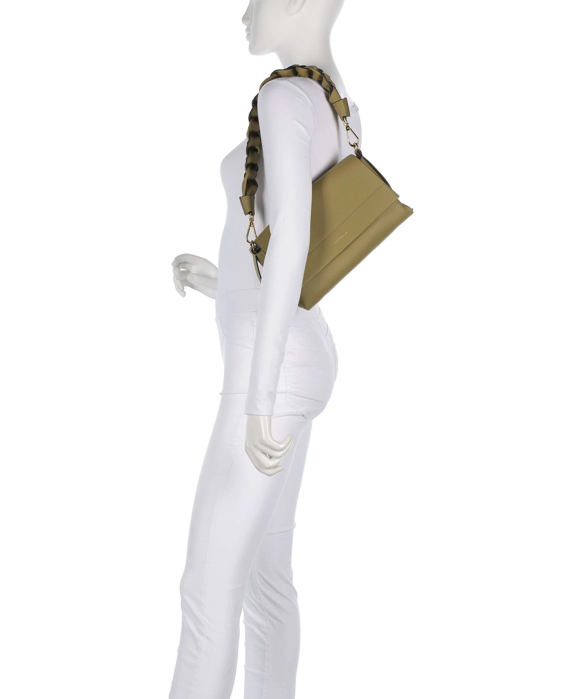 Coccinelle Boheme Grana Double Shoulder bag seagrass/sandshell - Image 3