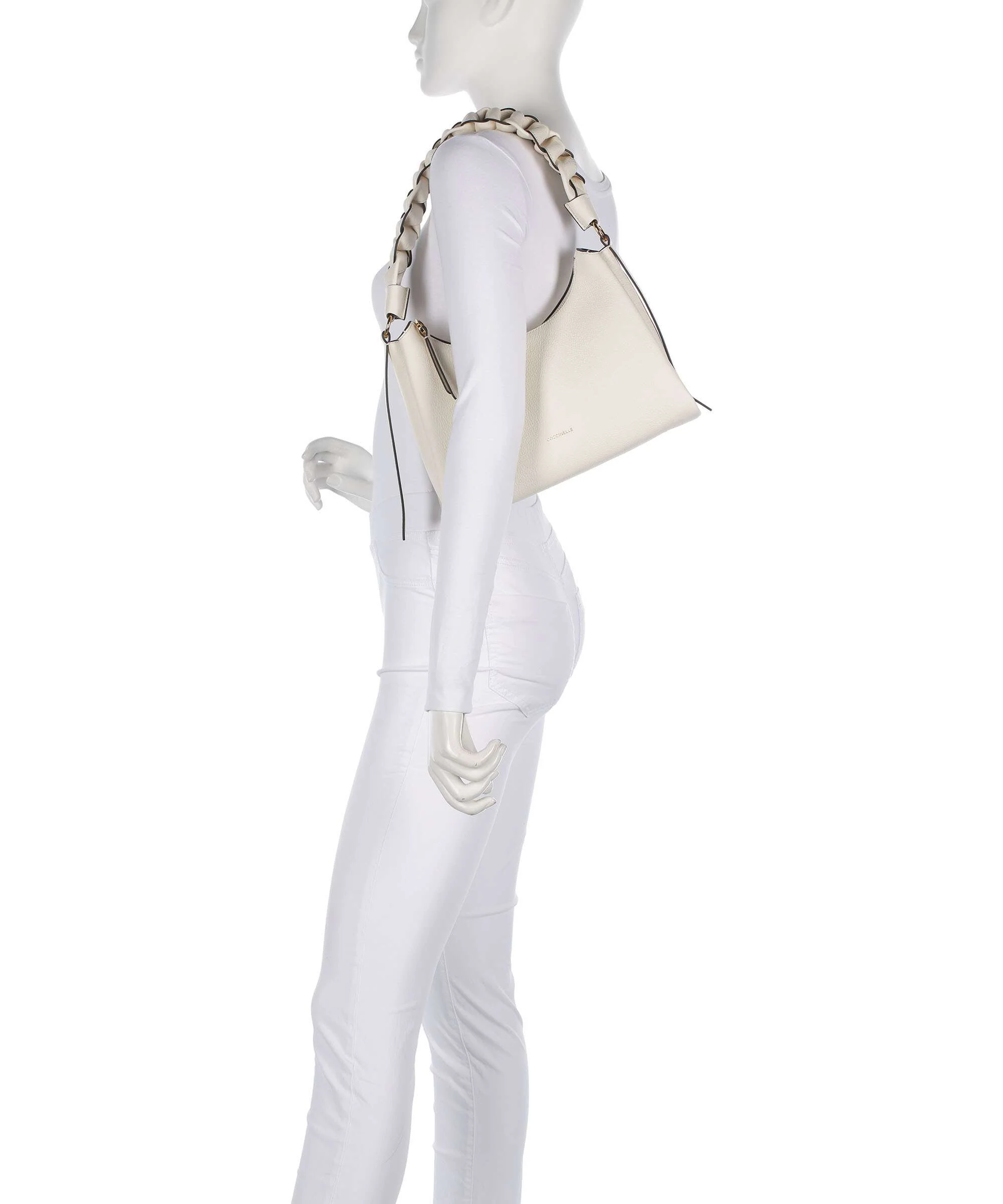 Coccinelle Boheme Grana Double Shoulder bag pearl/cognac - Image 3