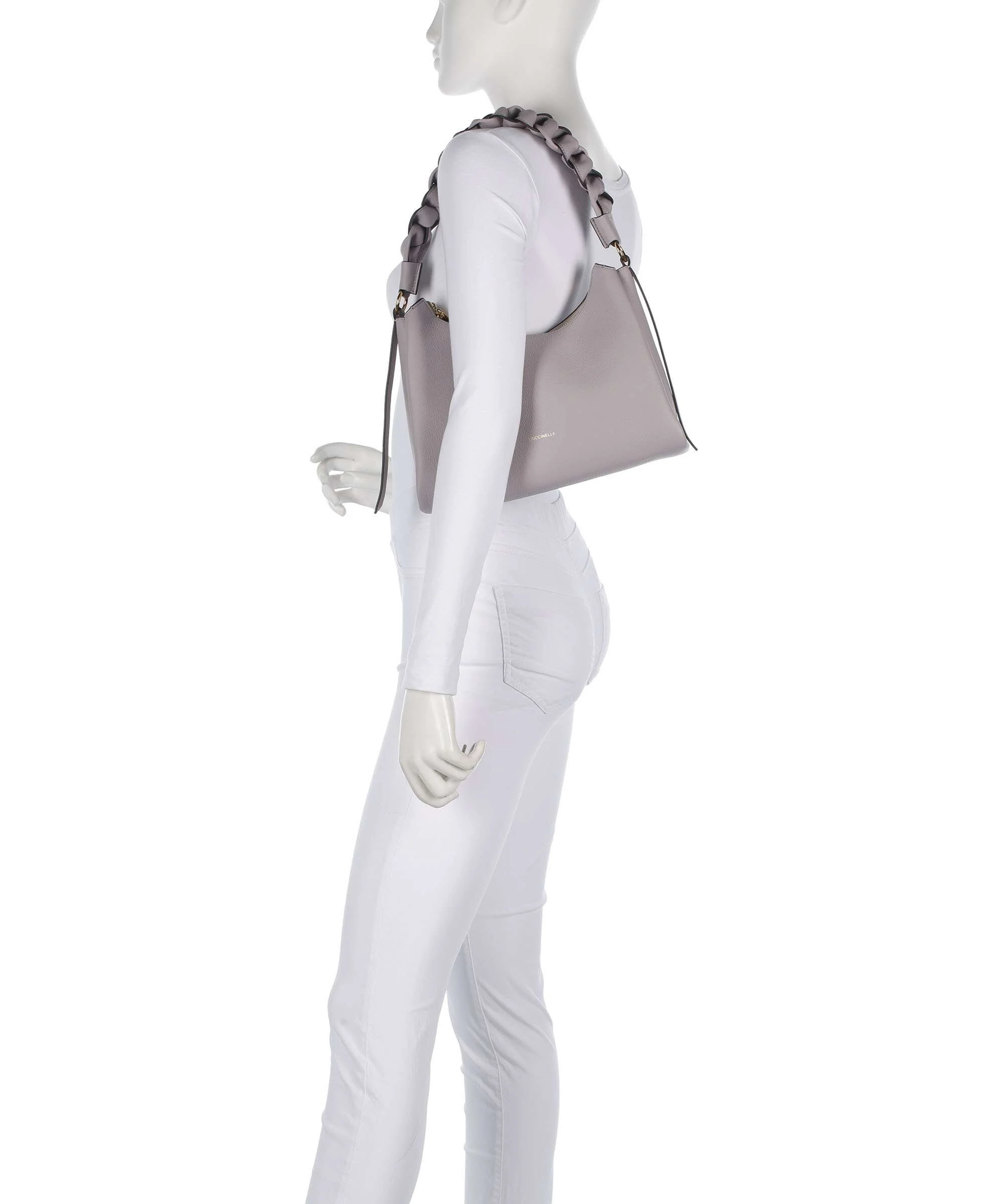 Coccinelle Boheme Grana Double Shoulder bag oyster/pearl - Image 3