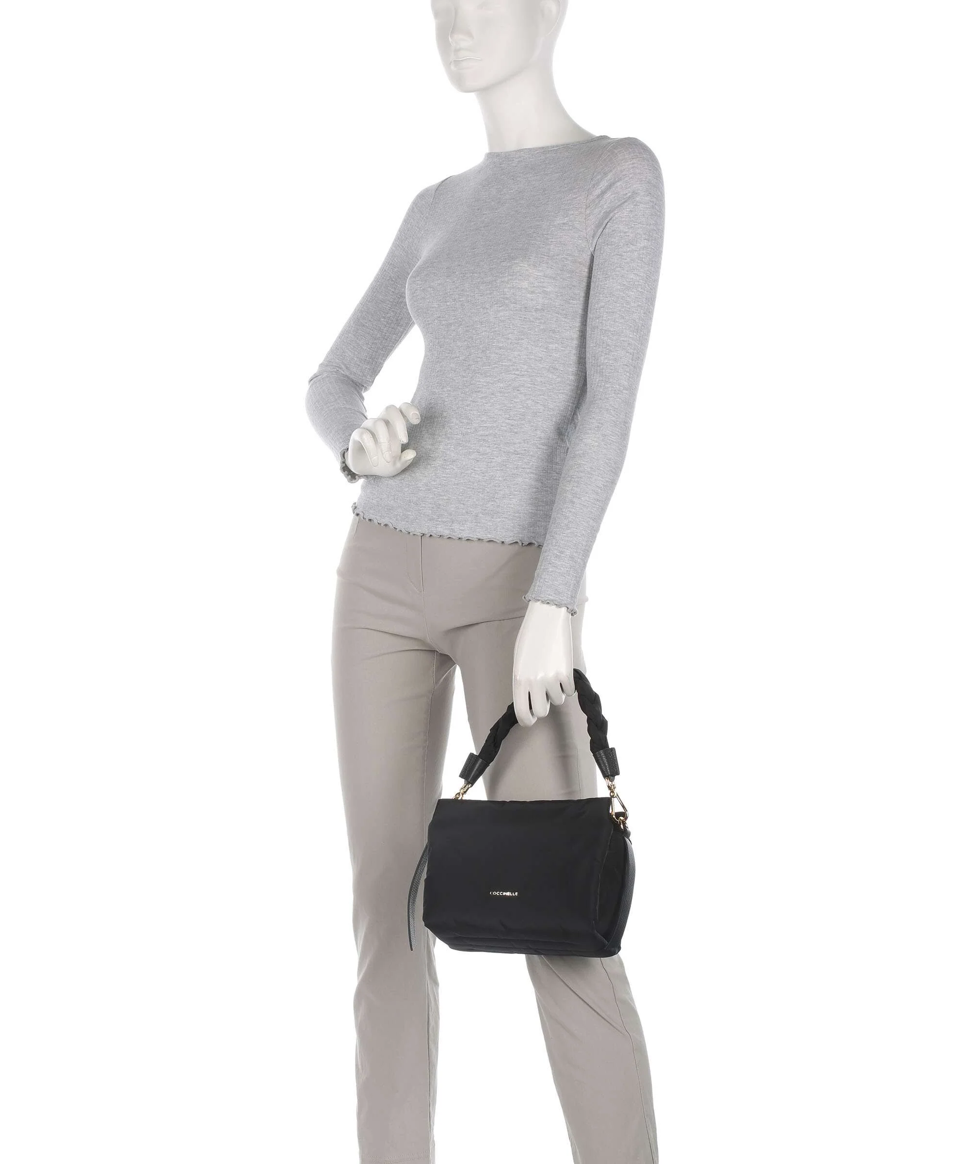 Coccinelle Boheme Puffy Nylon Handbag noir - Image 3