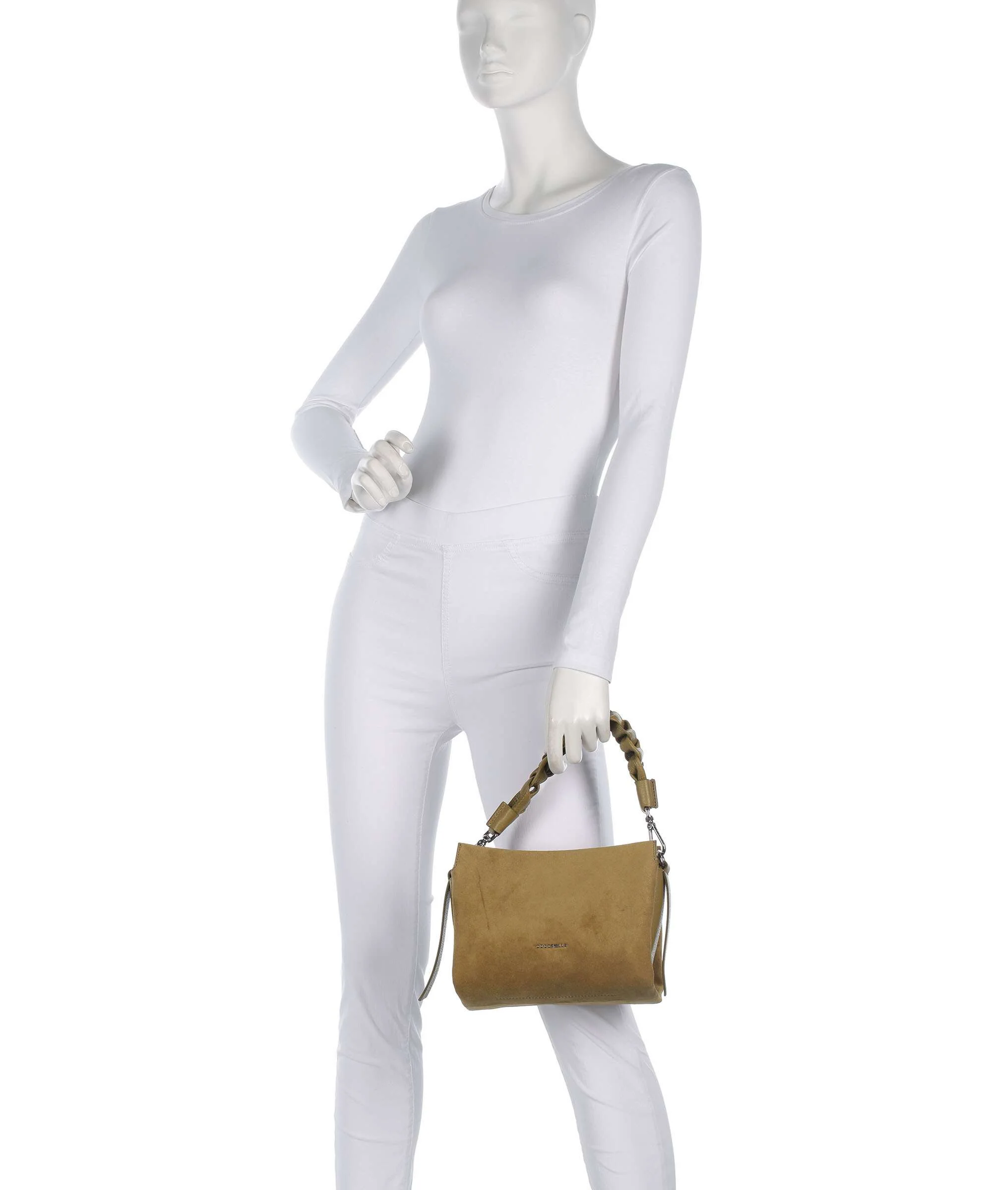Coccinelle Boheme Suede Handbag seagrass - Image 3