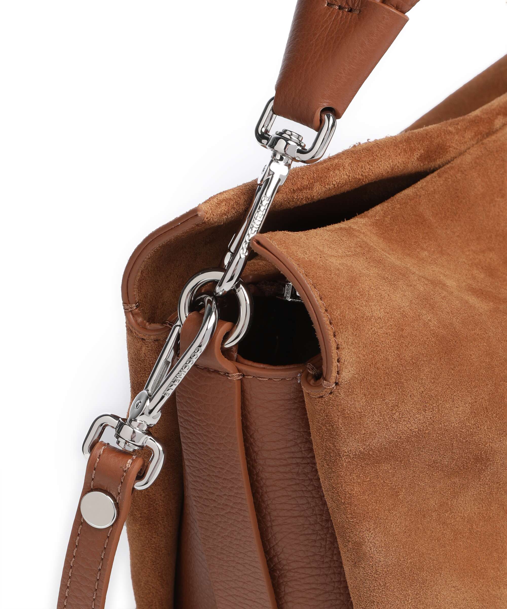Coccinelle Boheme Suede Hobo bag cognac - Image 4