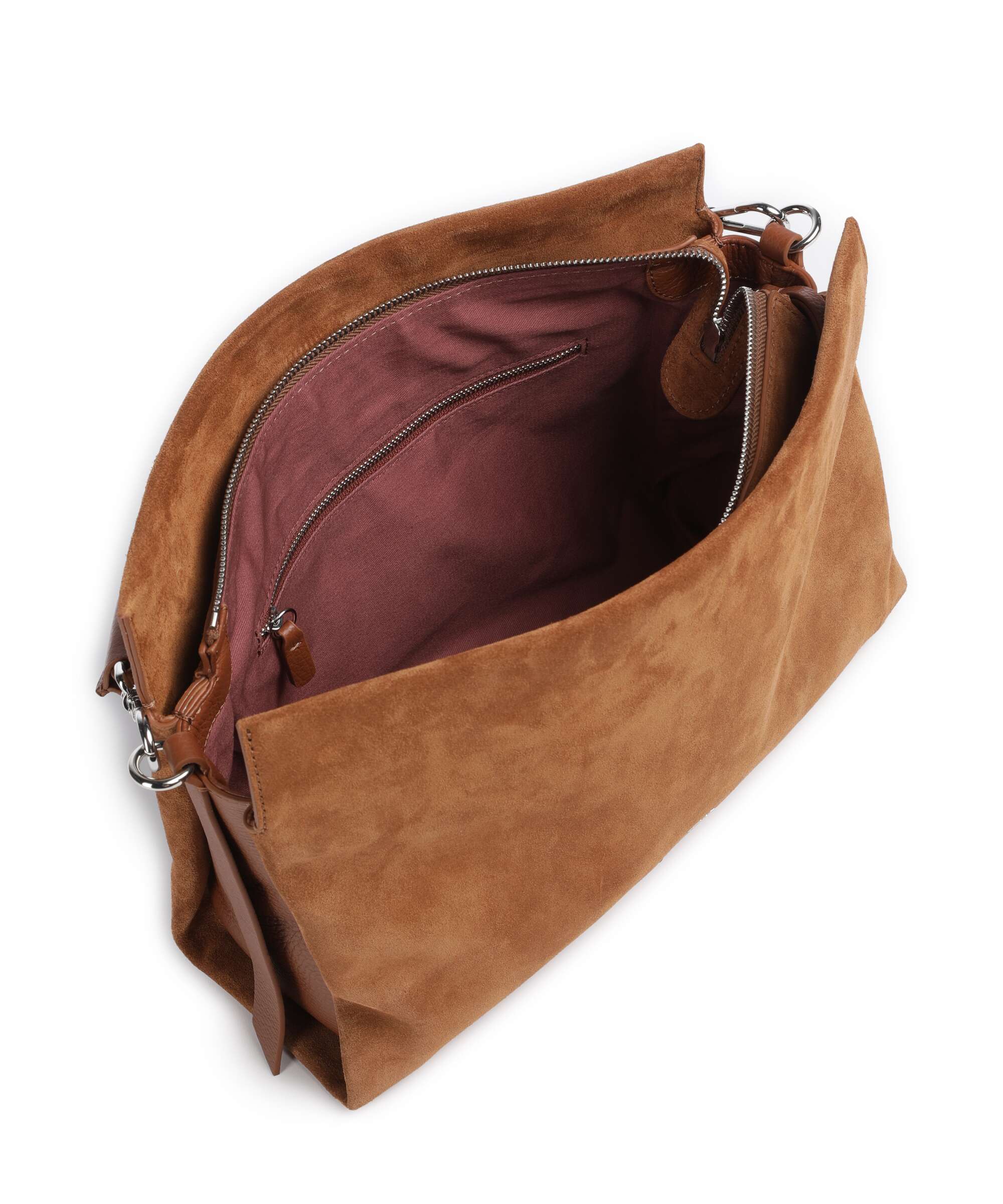 Coccinelle Boheme Suede Hobo bag cognac - Image 6