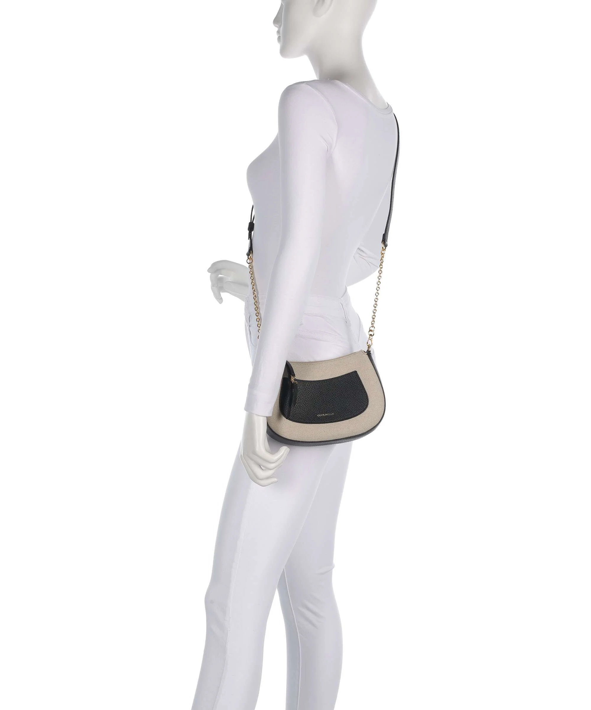 Coccinelle C-Easy Canvas Crossbody bag natural/noir - Image 3