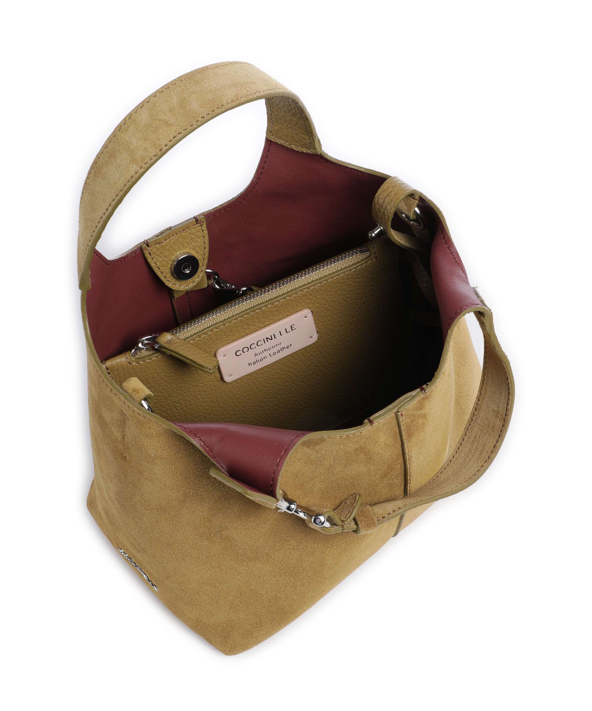 Coccinelle C-Easy Suede Handbag seagrass - Image 6