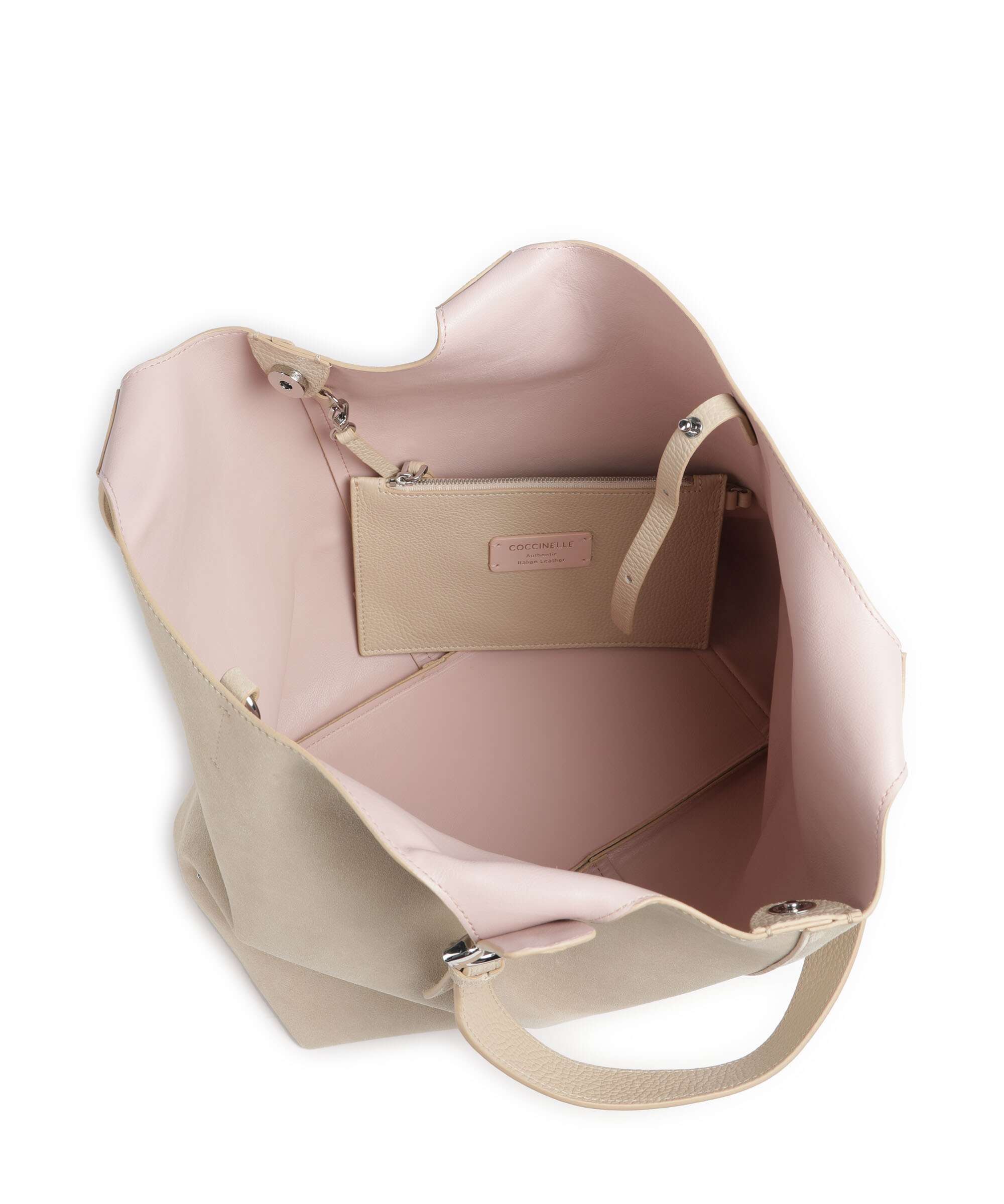 Coccinelle C-Easy Suede Hobo bag sandshell - Image 6